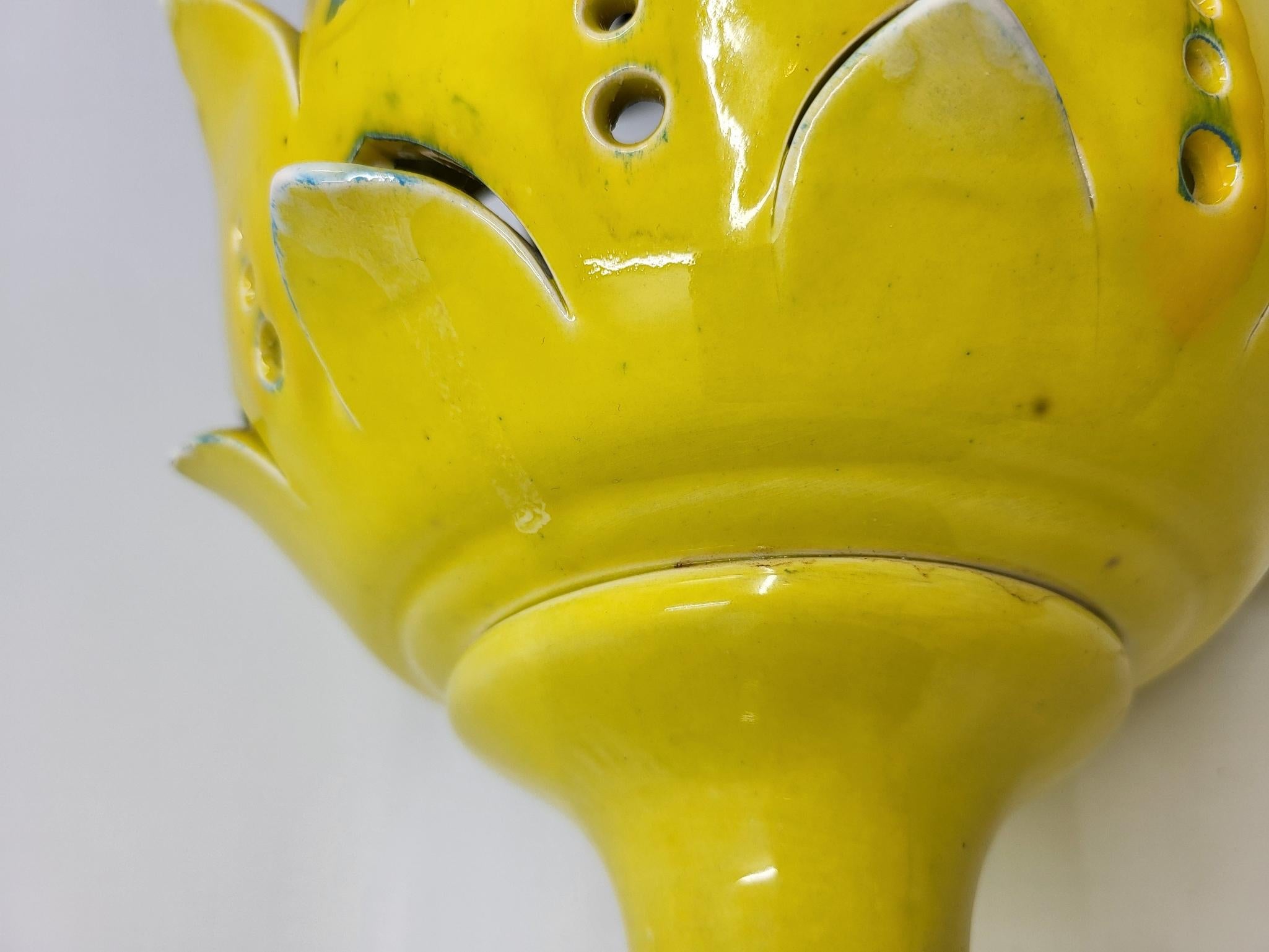 Lampe Artichaut en céramique Jaune en vente 5