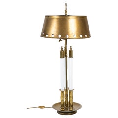 Lampe Bouillotte, um 1940, Bronze und Opal.