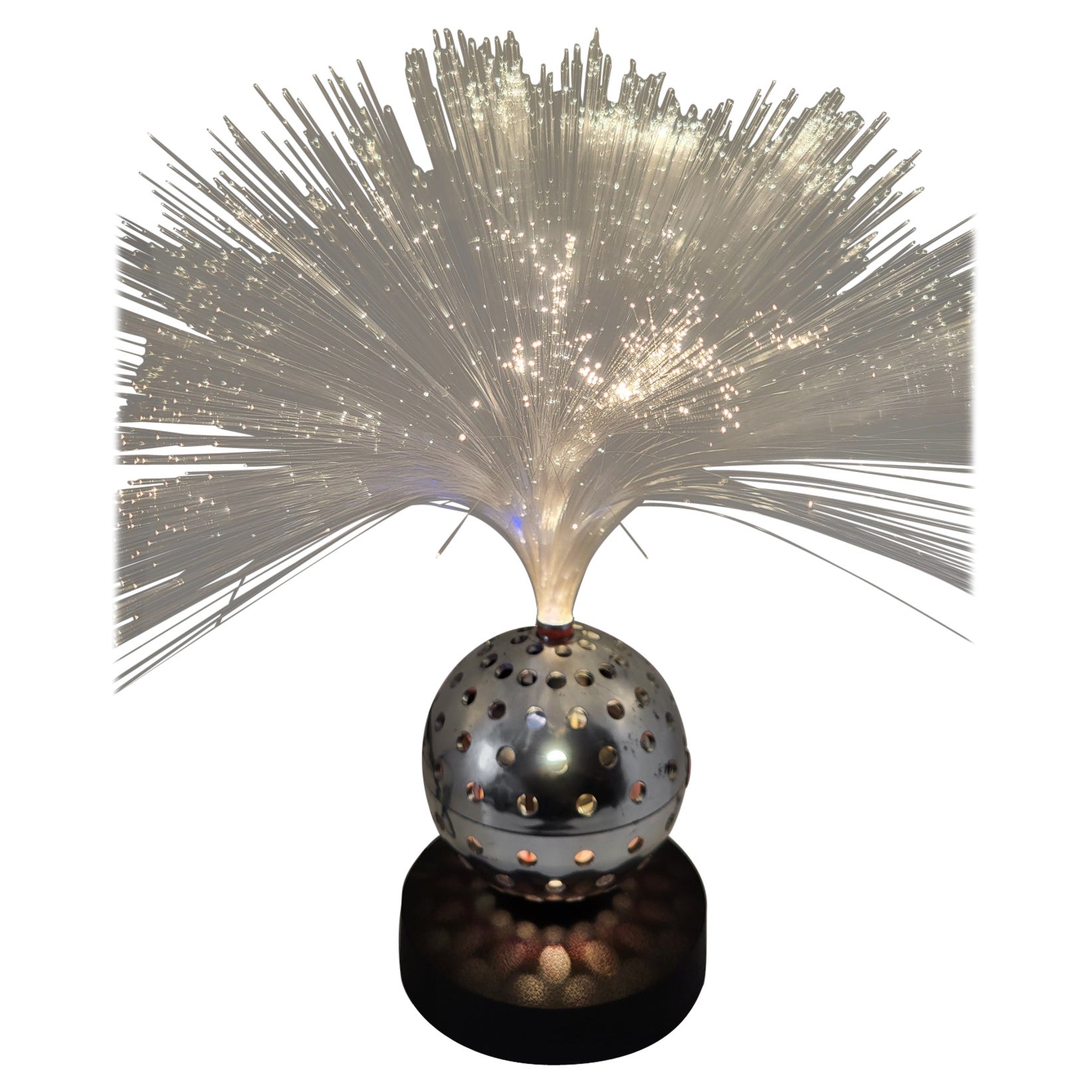 Lampe Cima International en fibre optique Design 1970 Space Age Germany