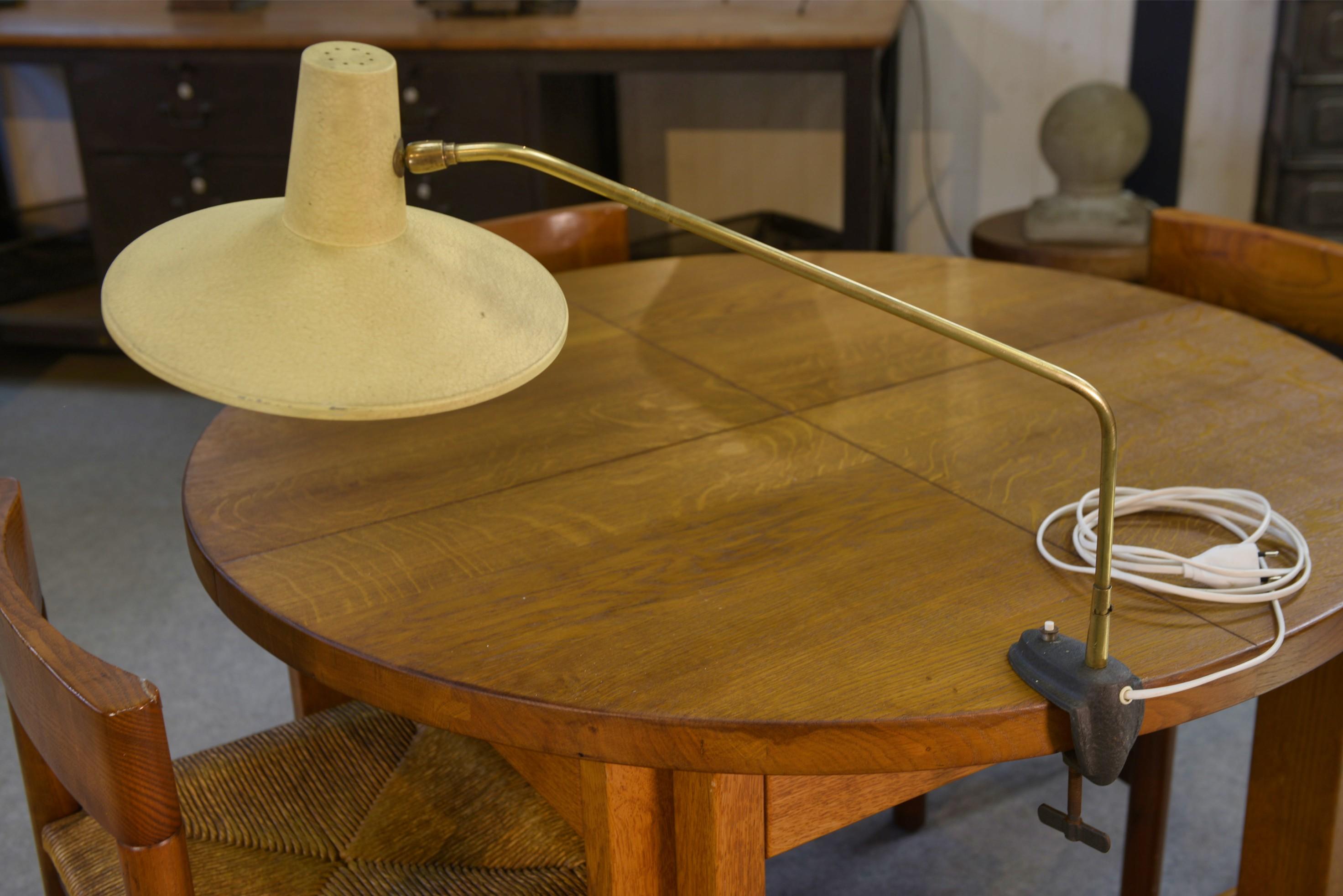 Lampe de bureau avec pince étau origine allemande 1960's For Sale 3