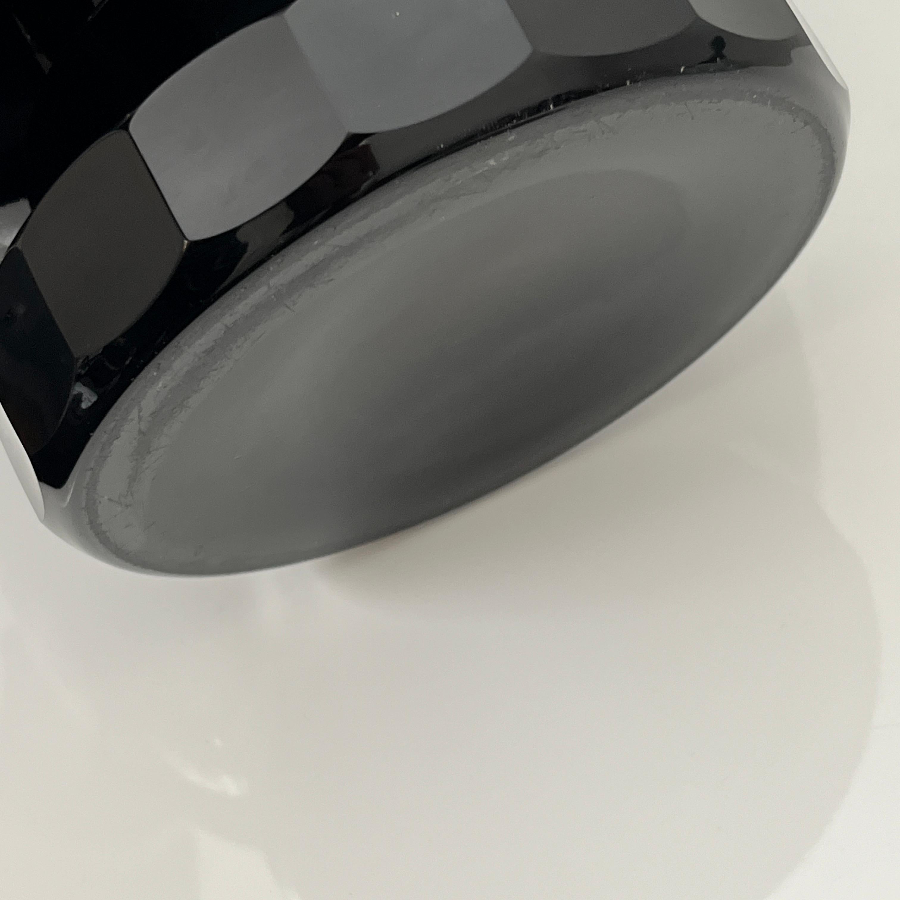 Lampe De Bureau Sphérique style Jacques Adnet, Verre Opalin Noir, France, 1930 en vente 9