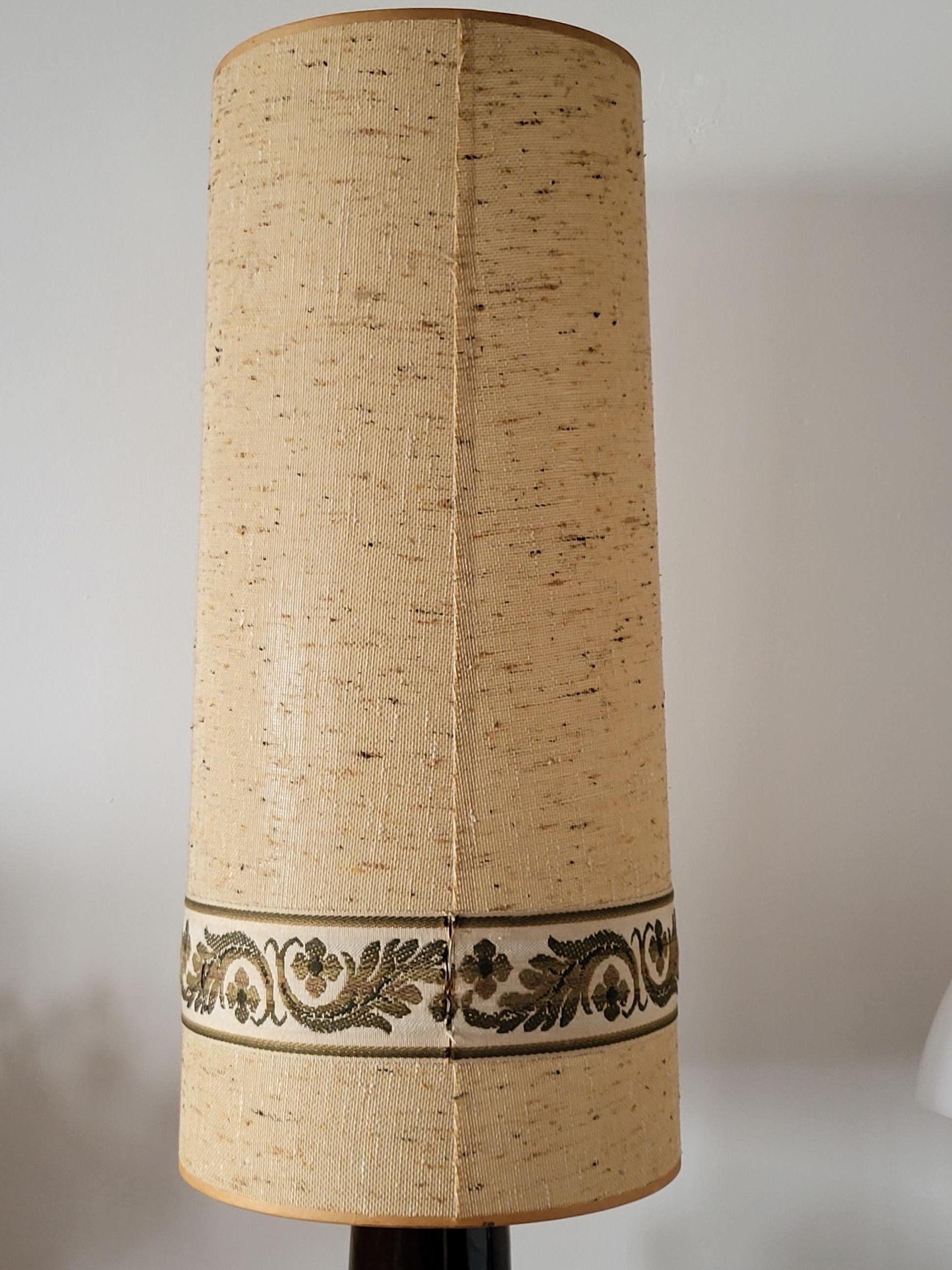 Lampe de sol  West Germany en céramique Beige et Marron Vintage Germany 1960 For Sale 3