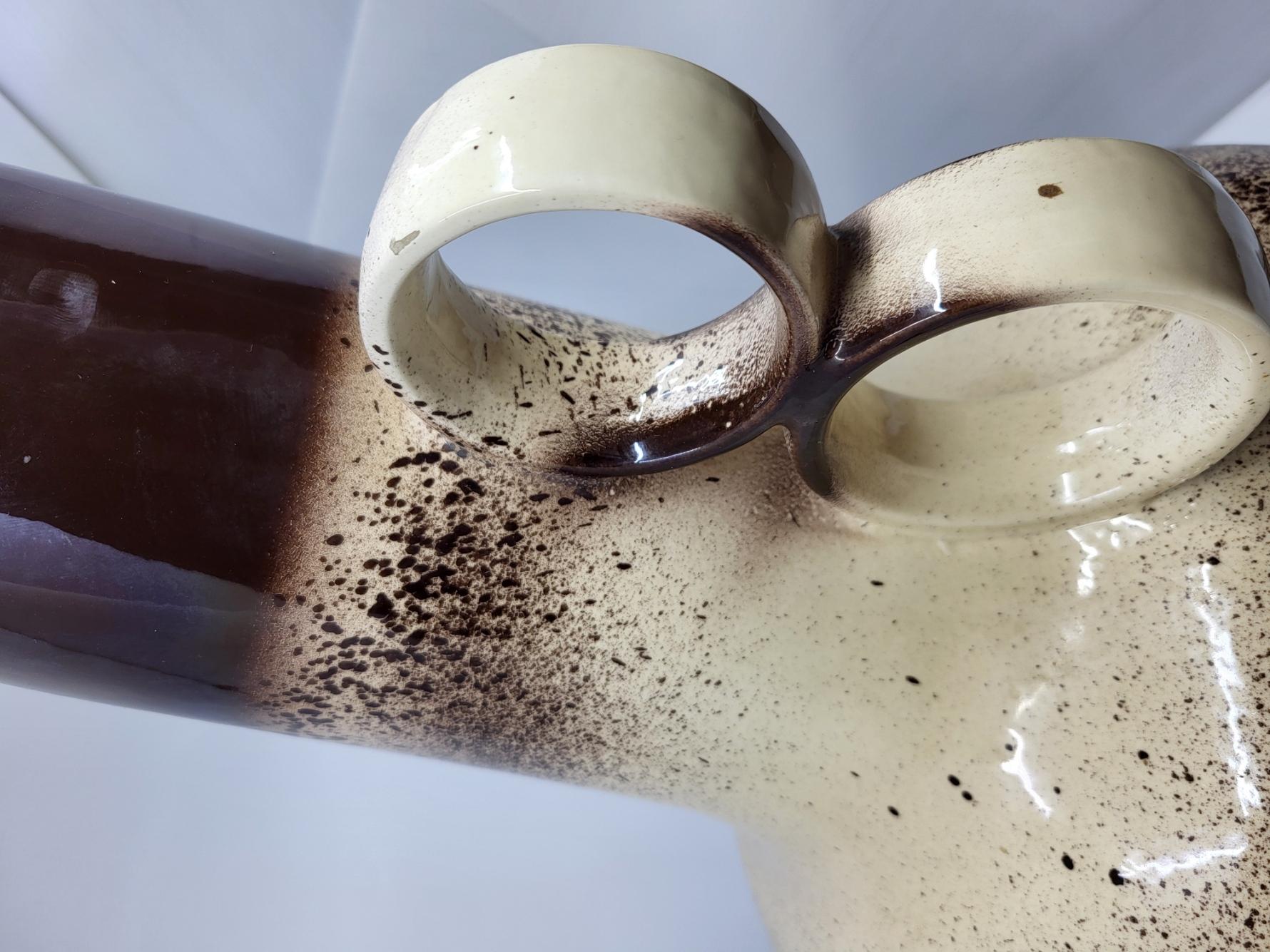 Lampe de sol  West Germany en céramique Beige et Marron Vintage Germany 1960 For Sale 10