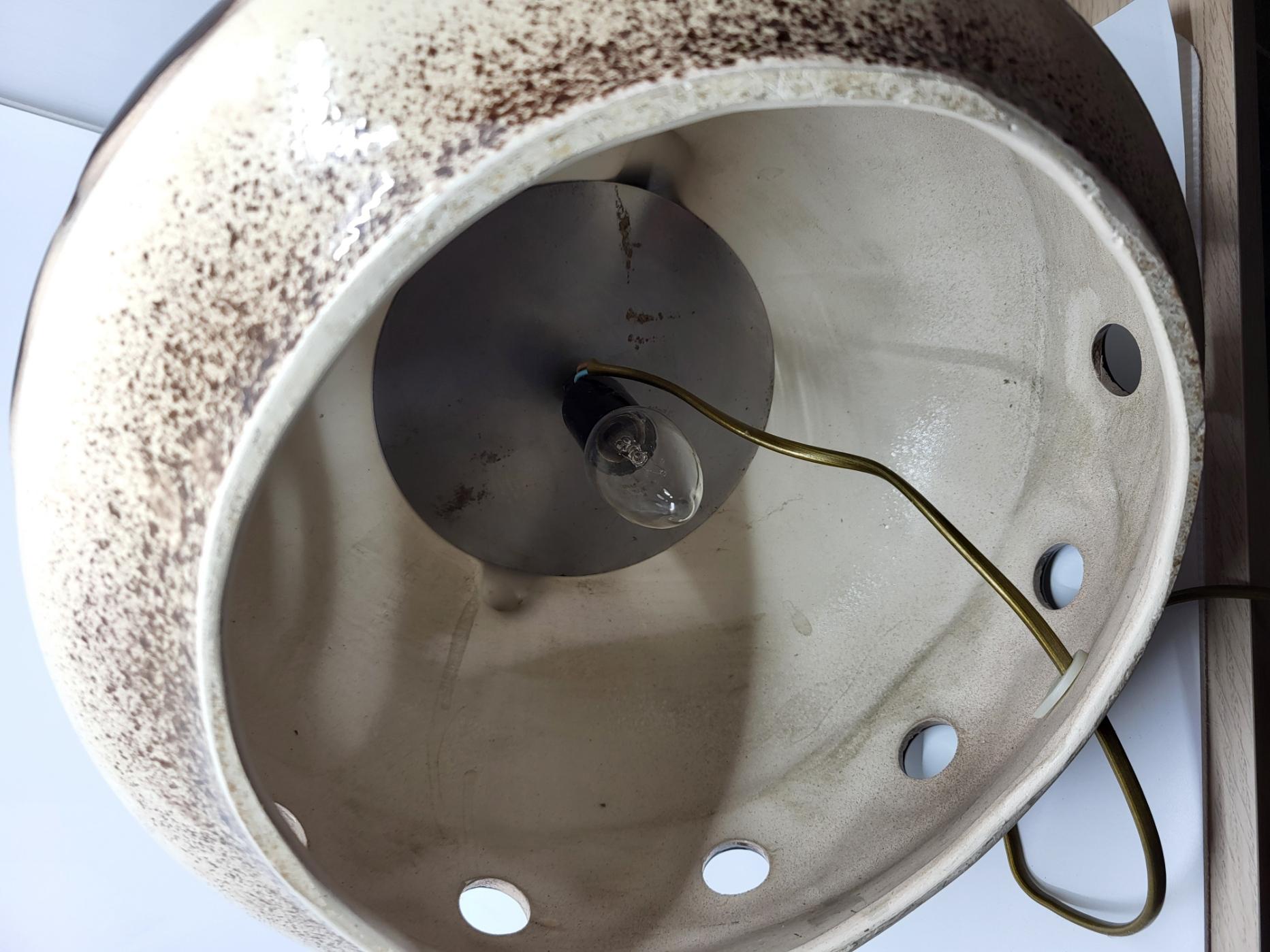 Lampe de sol  West Germany en céramique Beige et Marron Vintage Germany 1960 For Sale 12