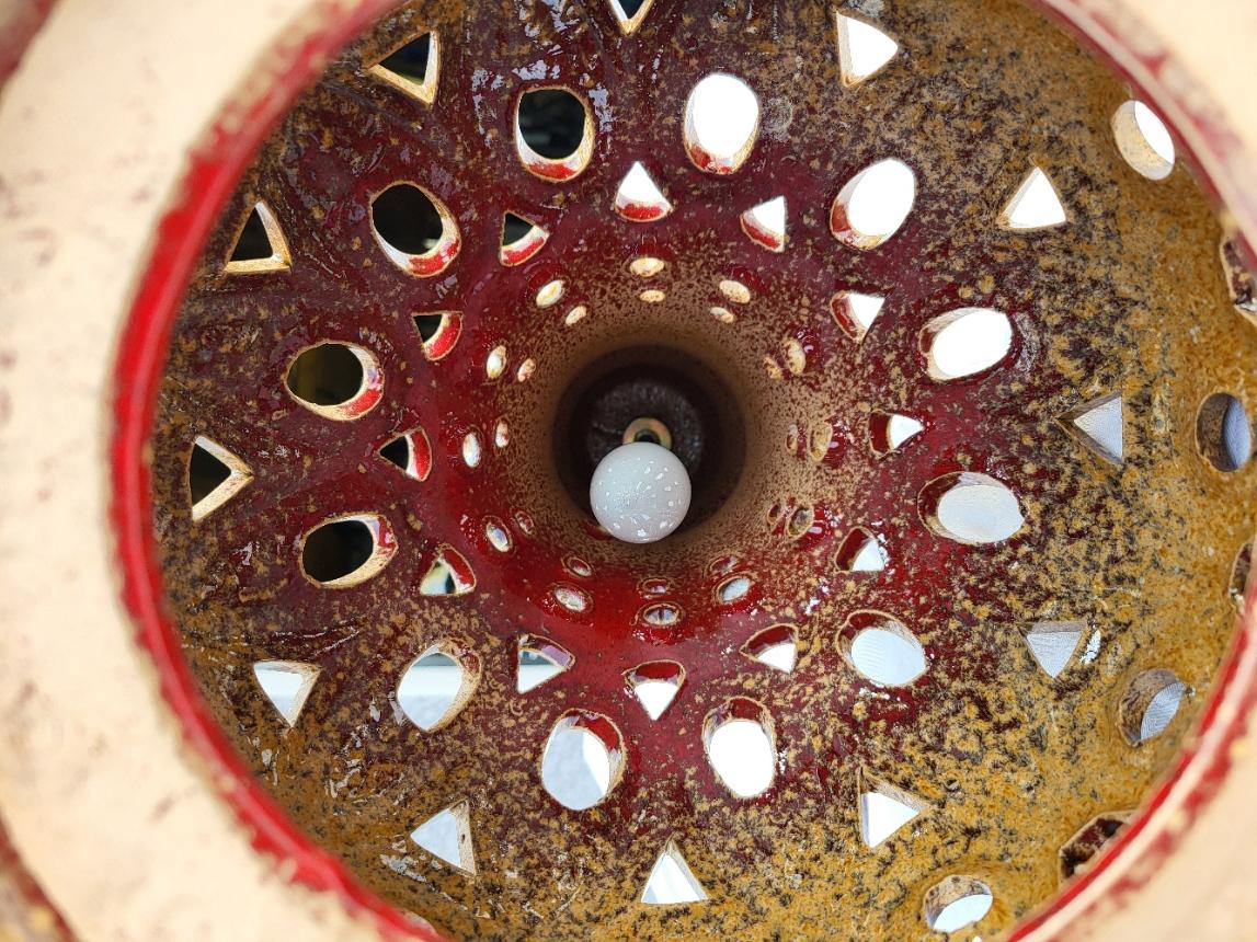 Smaltato Lampada a luce solare Germania Ovest in céramique double éclairage Allemagne circa 1970 in vendita