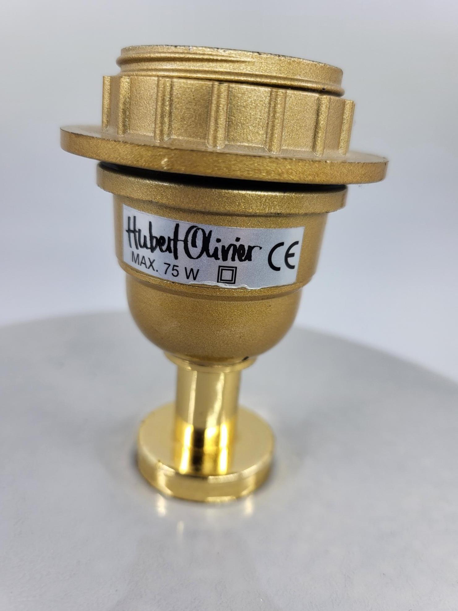 20th Century Lampe de table Hubert Olivier en céramique décor Art déco France 1980 For Sale