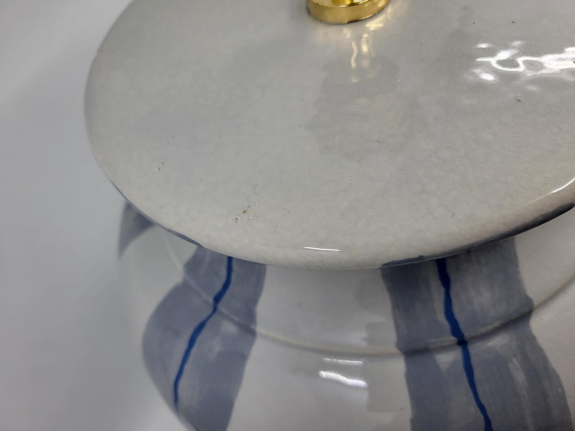 Lampe de table Hubert Olivier en céramique décor Art déco France 1980 For Sale 1