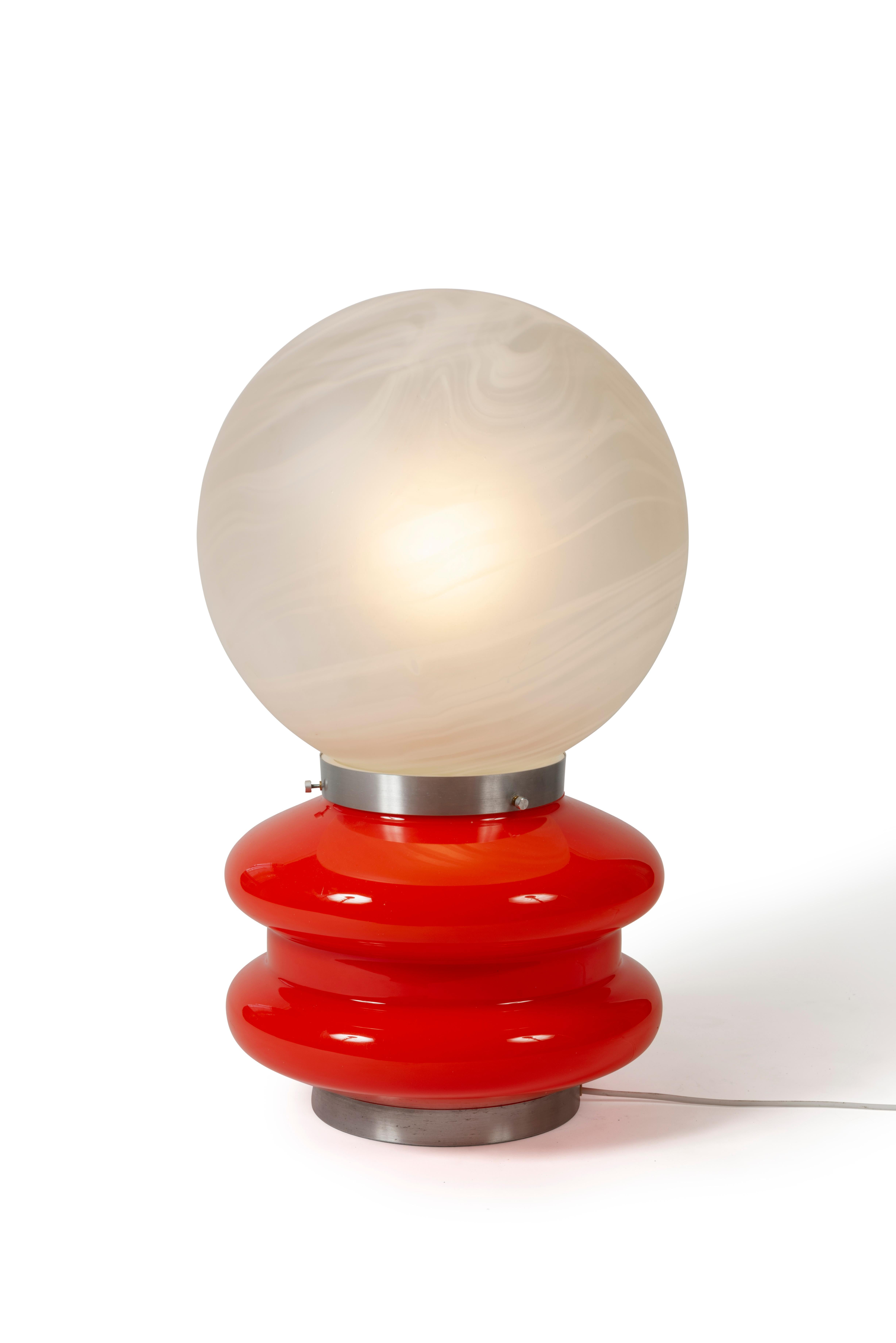 Mid-Century Modern Lampe de table A Space en verre de Murano par Carlo Nason pour Mazzega Murano en vente