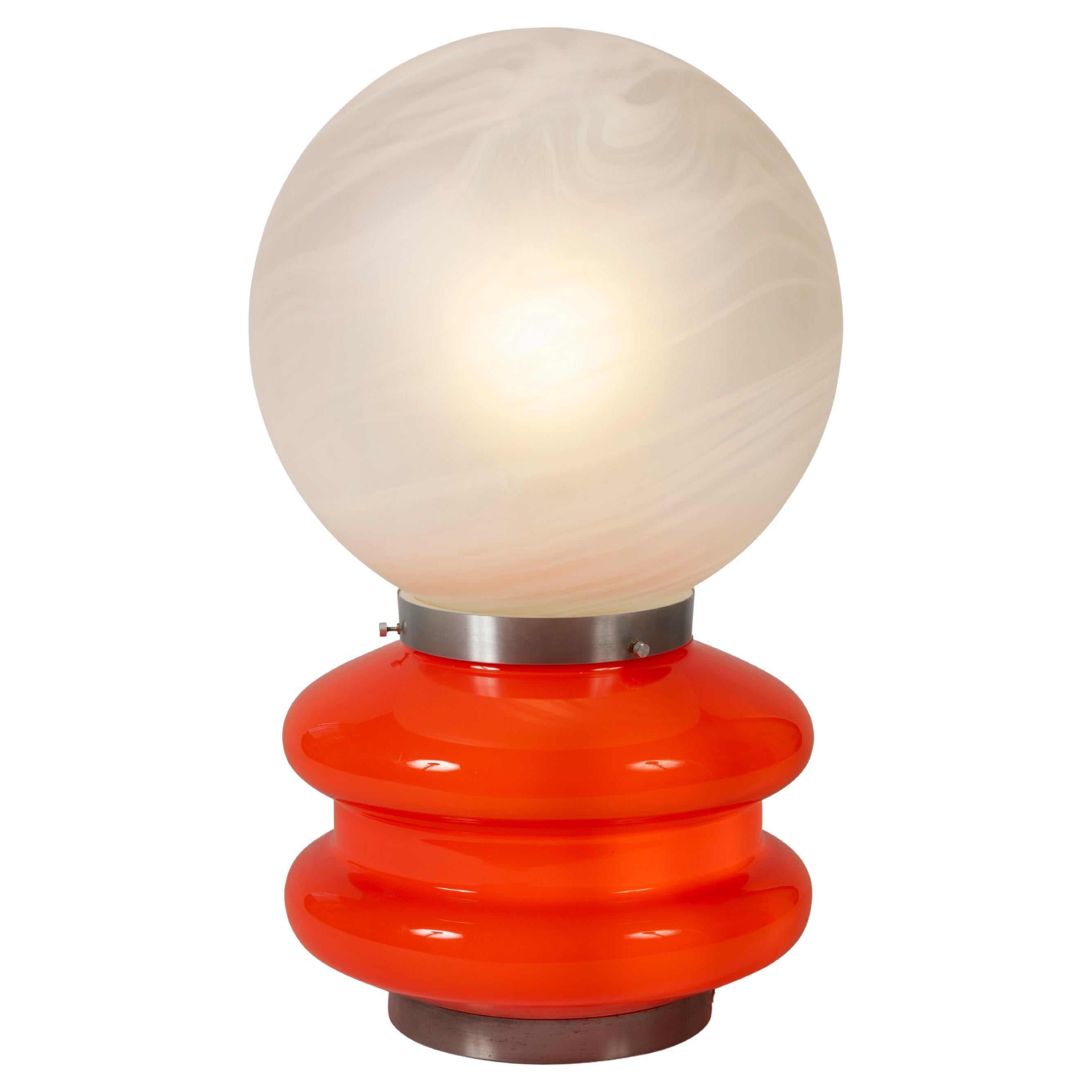 Lampe de table “Space Age” en verre de Murano par Carlo Nason pour Mazzega For Sale