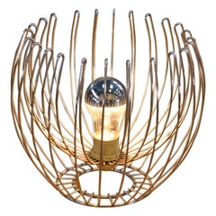 Lampe design en métal chromé 1970's