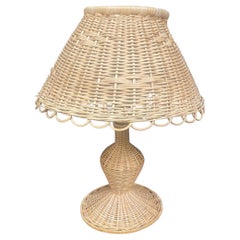 Lampada in rattan e bambù, 1950-1960 CIRCA