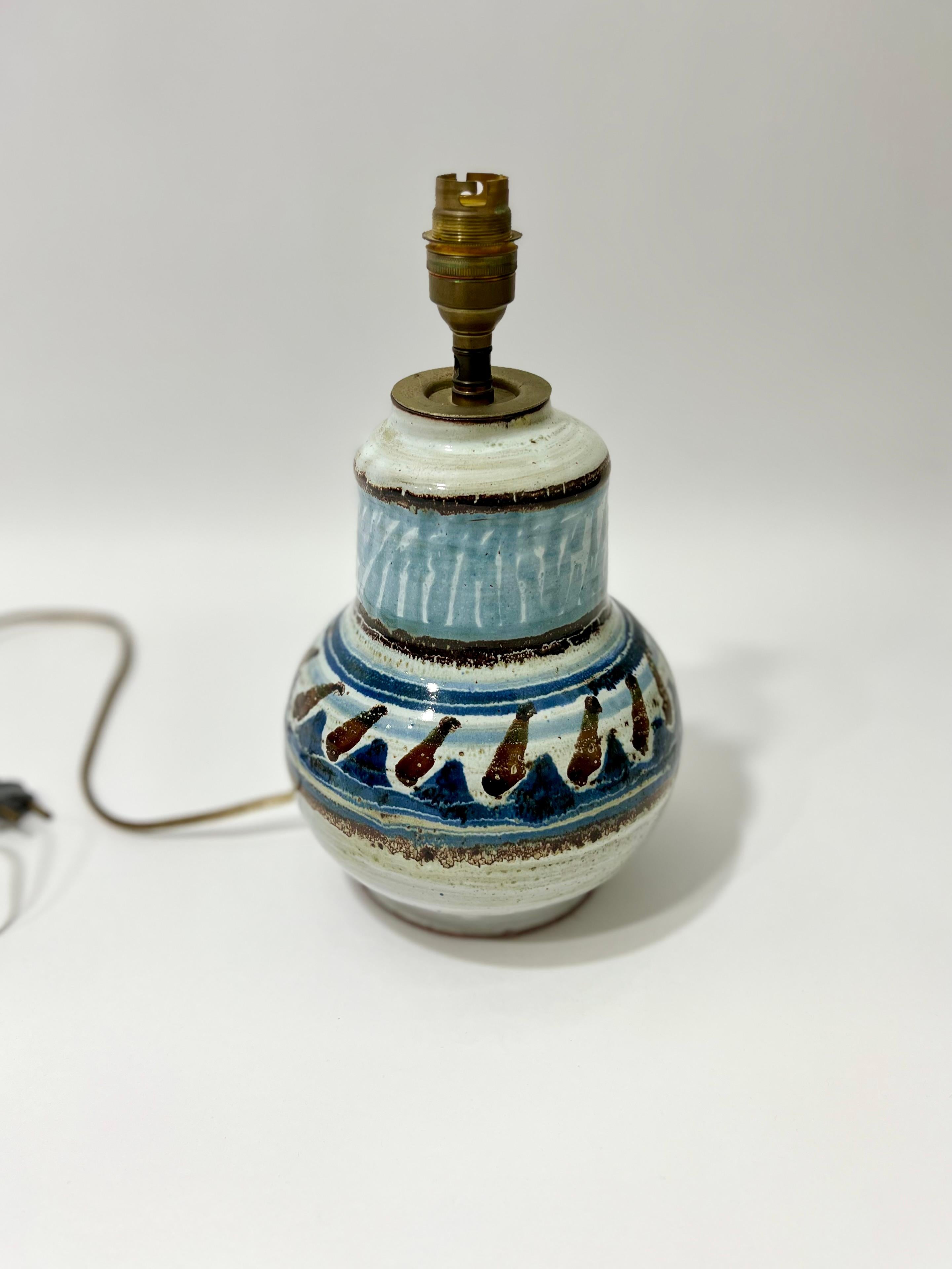 Lampe française en céramique Michel Barbier en céramique, France, années 1970 In Good Condition For Sale In THONON-LES-BAINS, FR