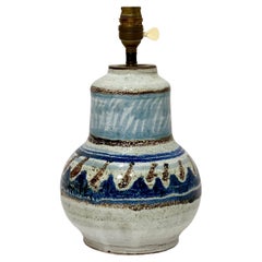 Lampe française en céramique Michel Barbier en céramique, France, années 1970