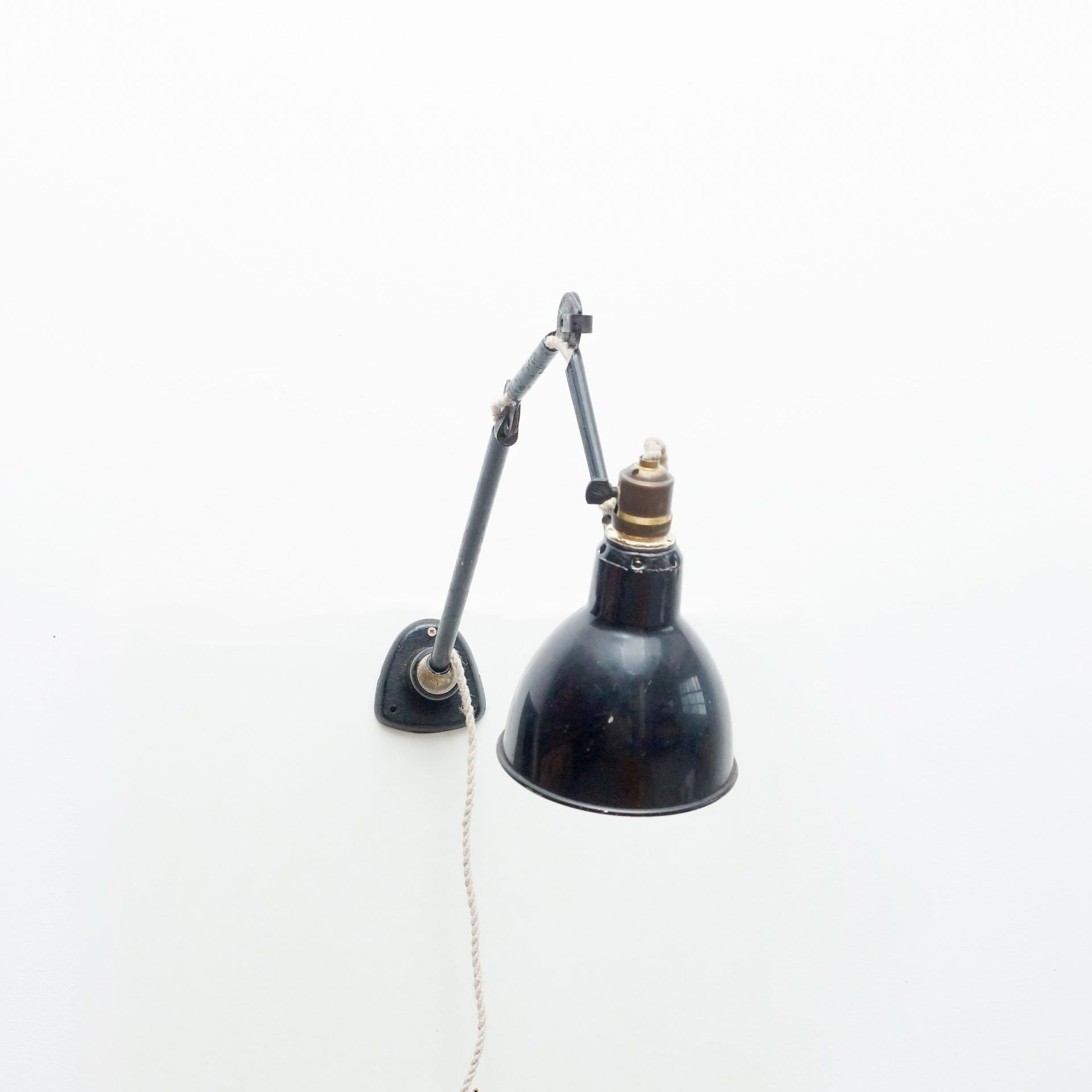 Mid-Century Modern Lampe Gras with Ball Joint Wall Lamp, Circa 1930