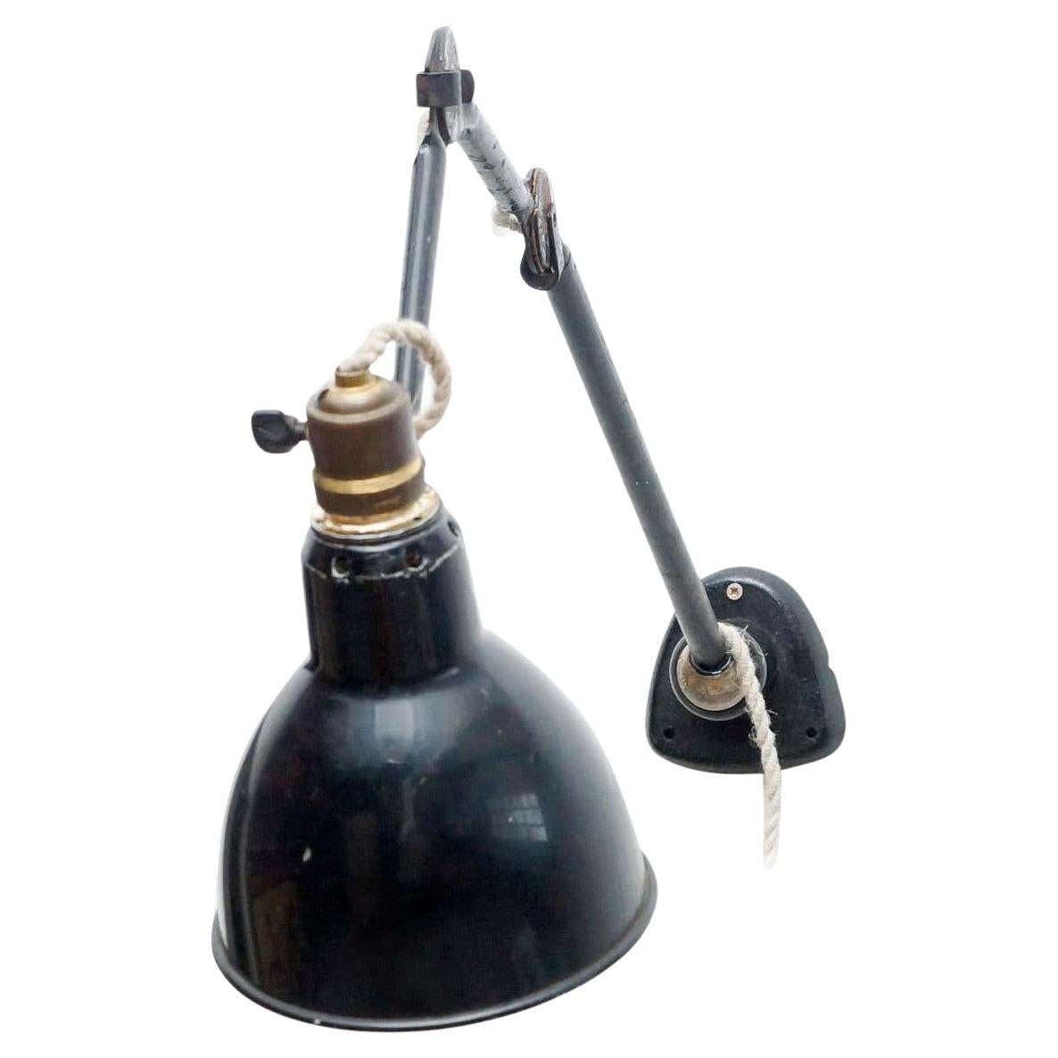 Lampe Gras with Ball Joint Wall Lamp, circa 1930 For Sale
