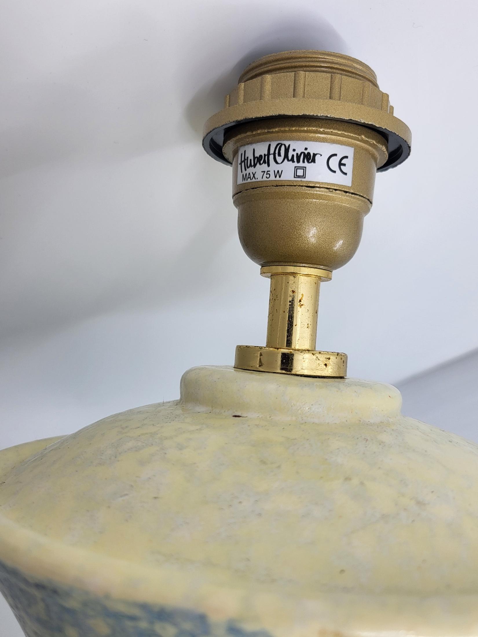 Lampe Hubert Olivier aus Kunststoff  Blau und Jaune  Frankreich um 1980 im Angebot 3