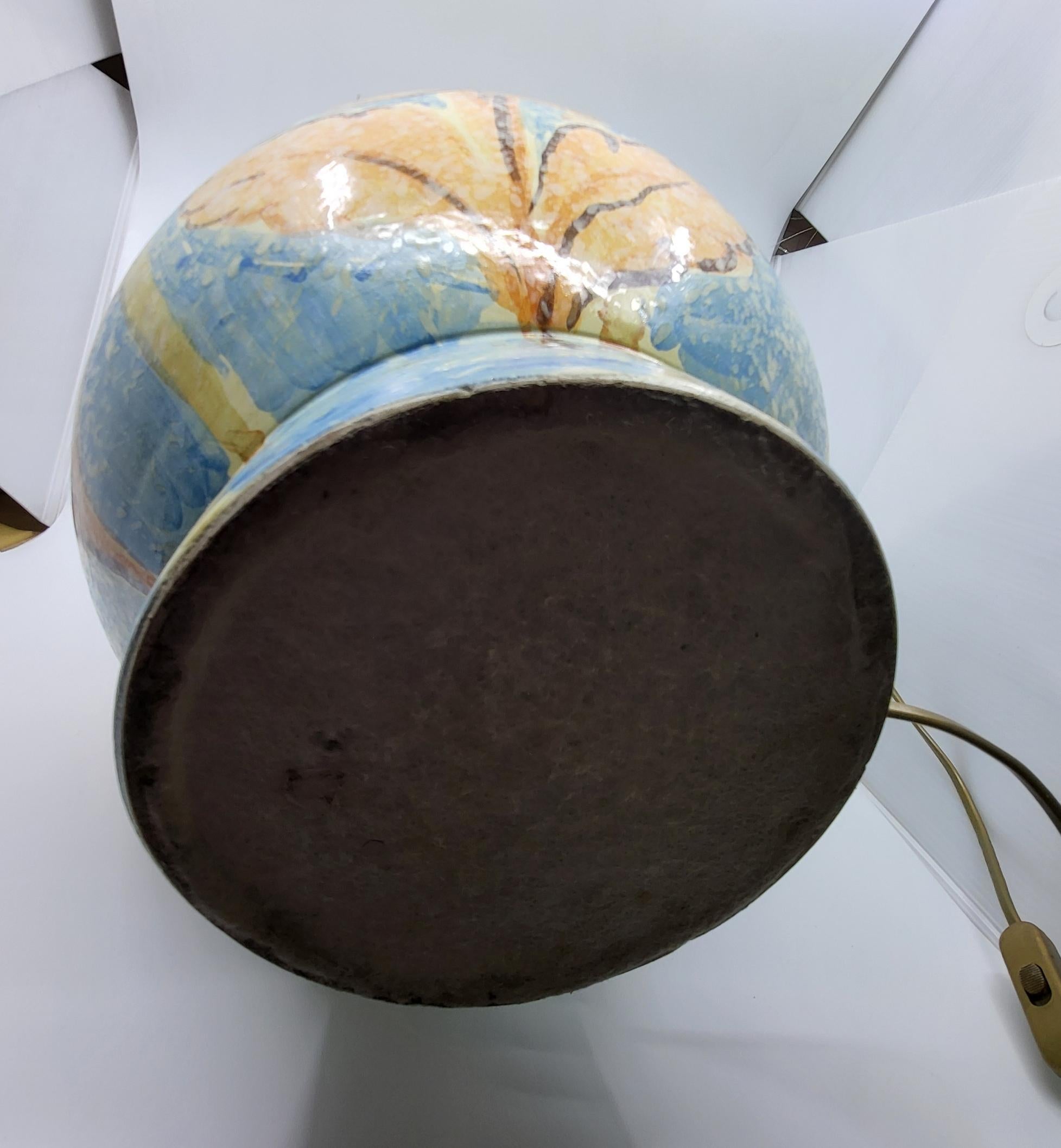 Lampe Hubert Olivier aus Kunststoff  Blau und Jaune  Frankreich um 1980 im Angebot 4