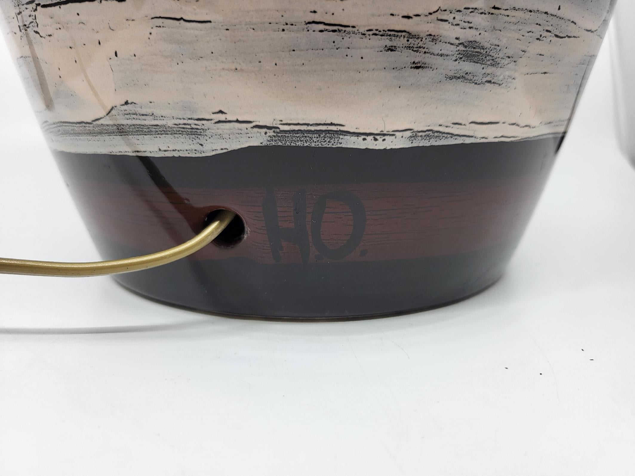 Lampe Hubert Olivier aus französischem Céramique um 1990 im Angebot 9