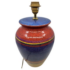 Lampe Hubert Olivier en céramique multicolore Französische Riviera Frankreich 1980