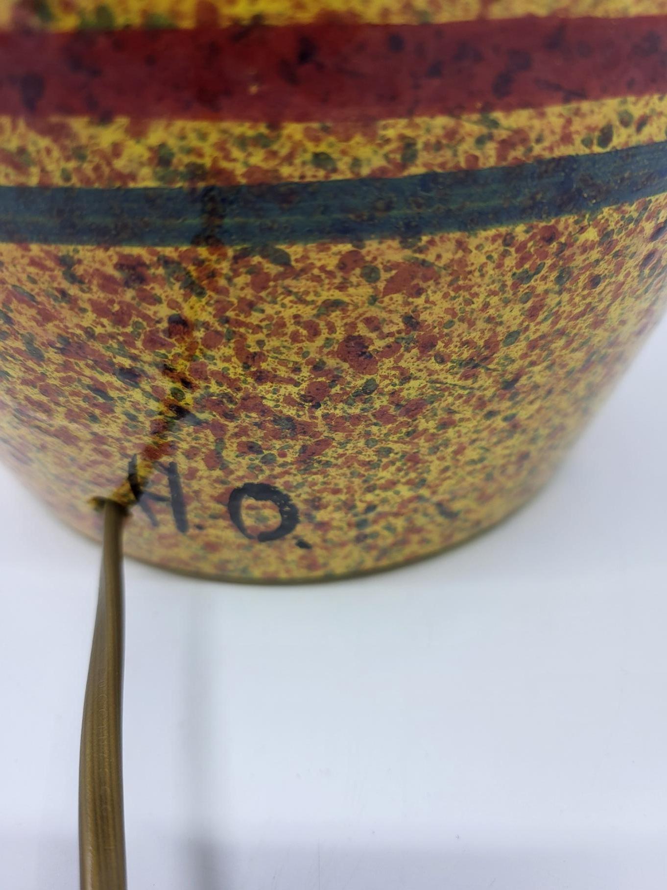 Lámpara Hubert Olivier en céramique multicolore Costa Azul Francia 1980 en Bueno estado para la venta en London, England