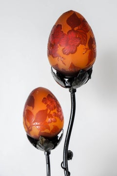 Lampe im Stil von Emile Gallé