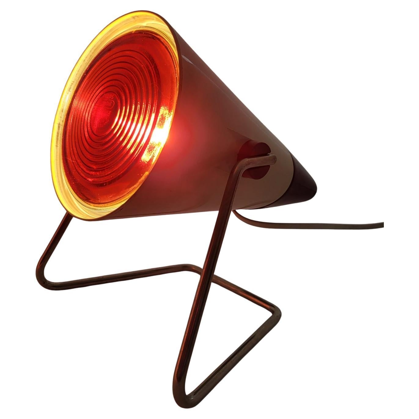 Lampe infrarouge Phillips design Charlotte Perriand orientable Holland 1950