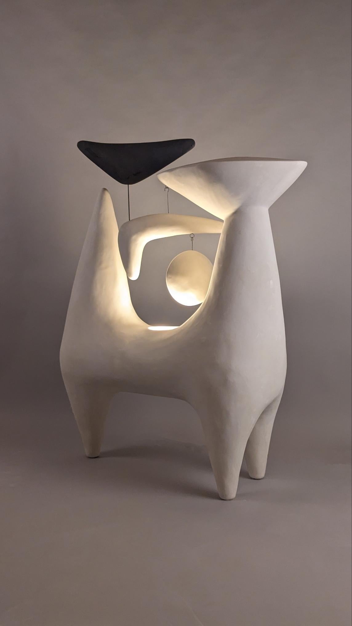 Français Lampe sculpture 