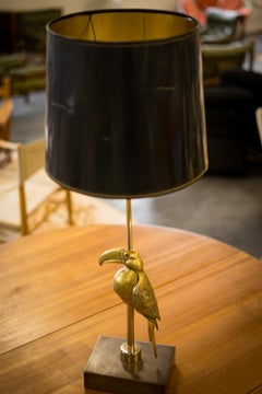 Lampe toucan en bronze 1970 Duval Brasseur