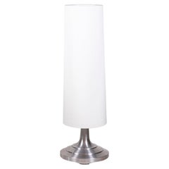Lampe " Toupie " En Aluminium Brossé, Années 1970