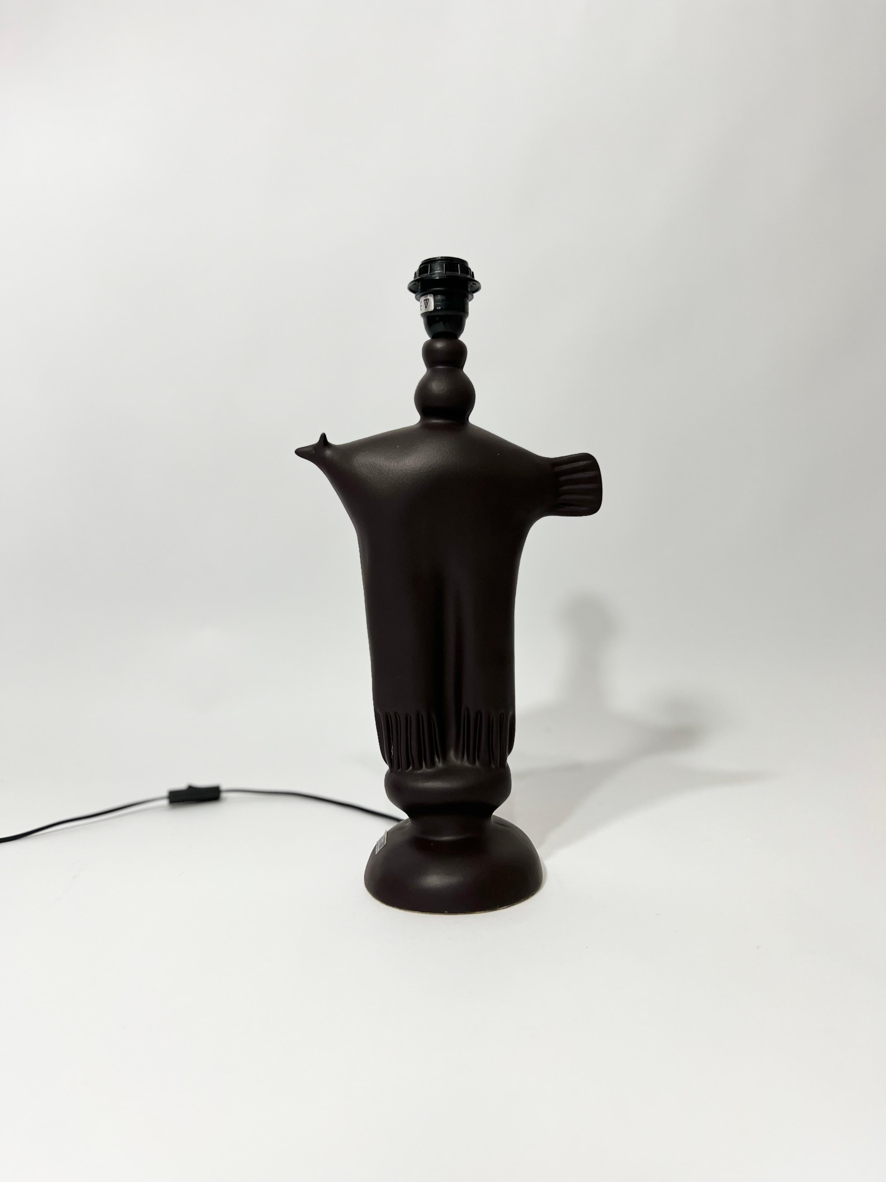 Brutalist Lampe zoomorphe en céramique de Pierre Casenove pour Lunéville, France 1990 For Sale