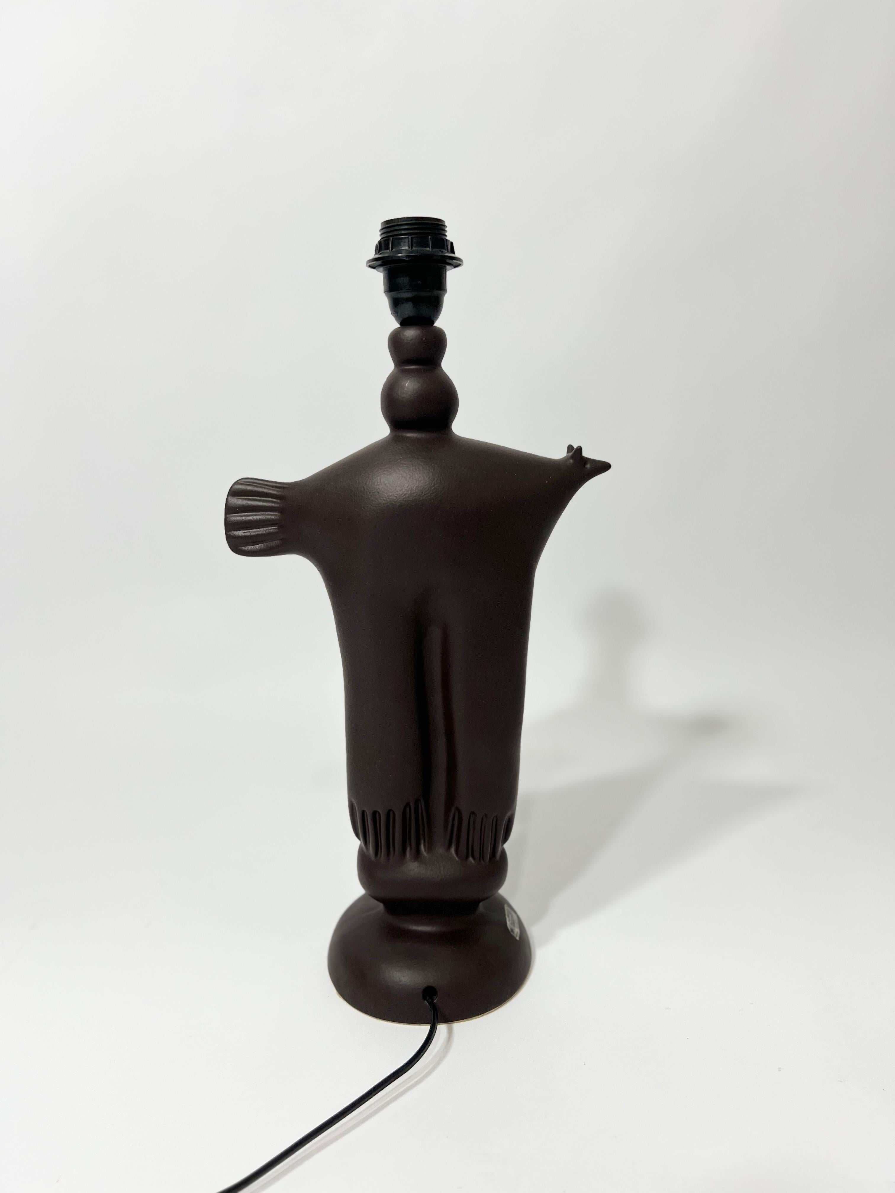 Lampe zoomorphe en céramique de Pierre Casenove pour Lunéville, France 1990 In Good Condition For Sale In THONON-LES-BAINS, FR