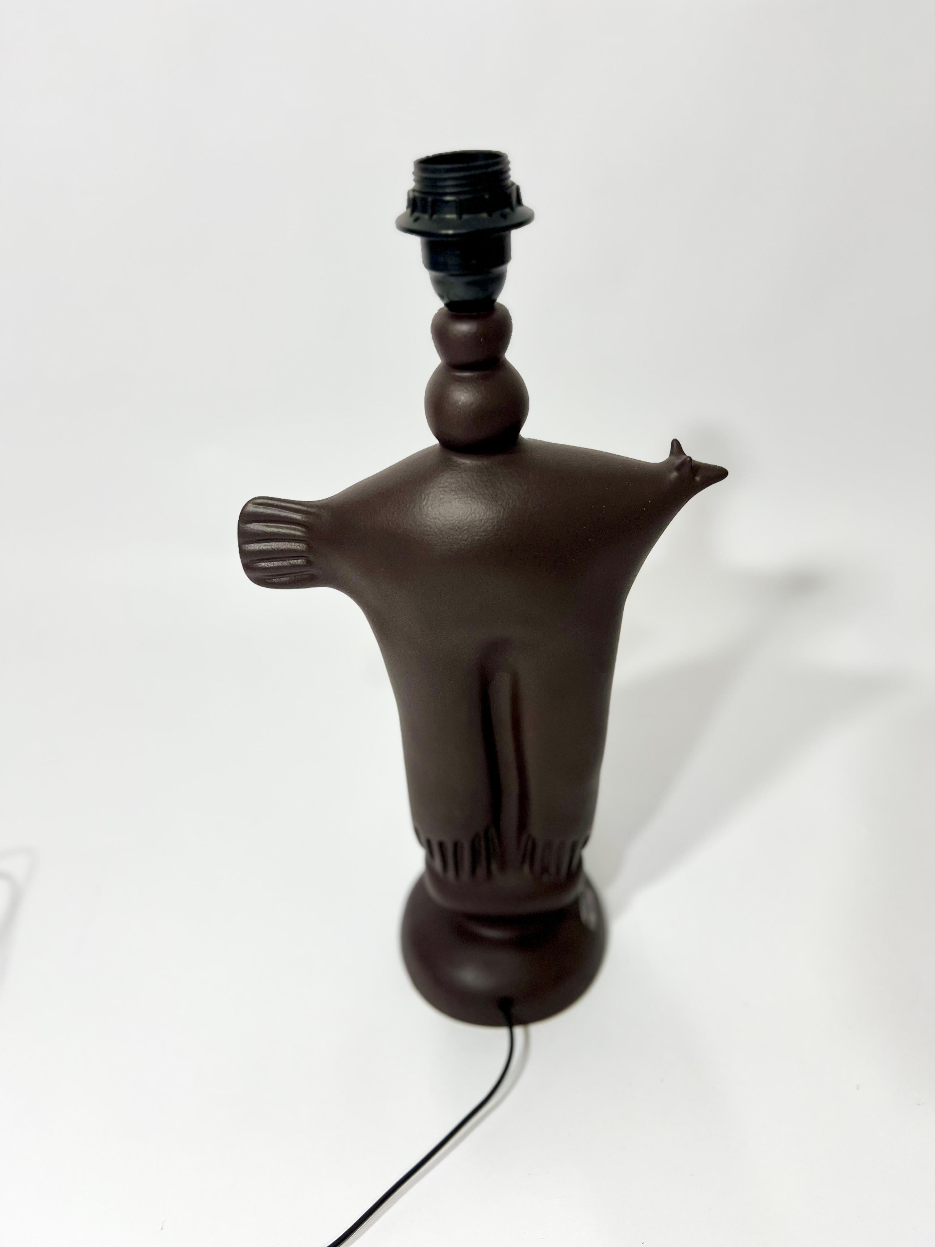 Late 20th Century Lampe zoomorphe en céramique de Pierre Casenove pour Lunéville, France 1990 For Sale