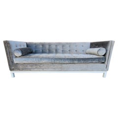 Lampert Charcoal Tufted Velvet Sofa by Jonathan Adler