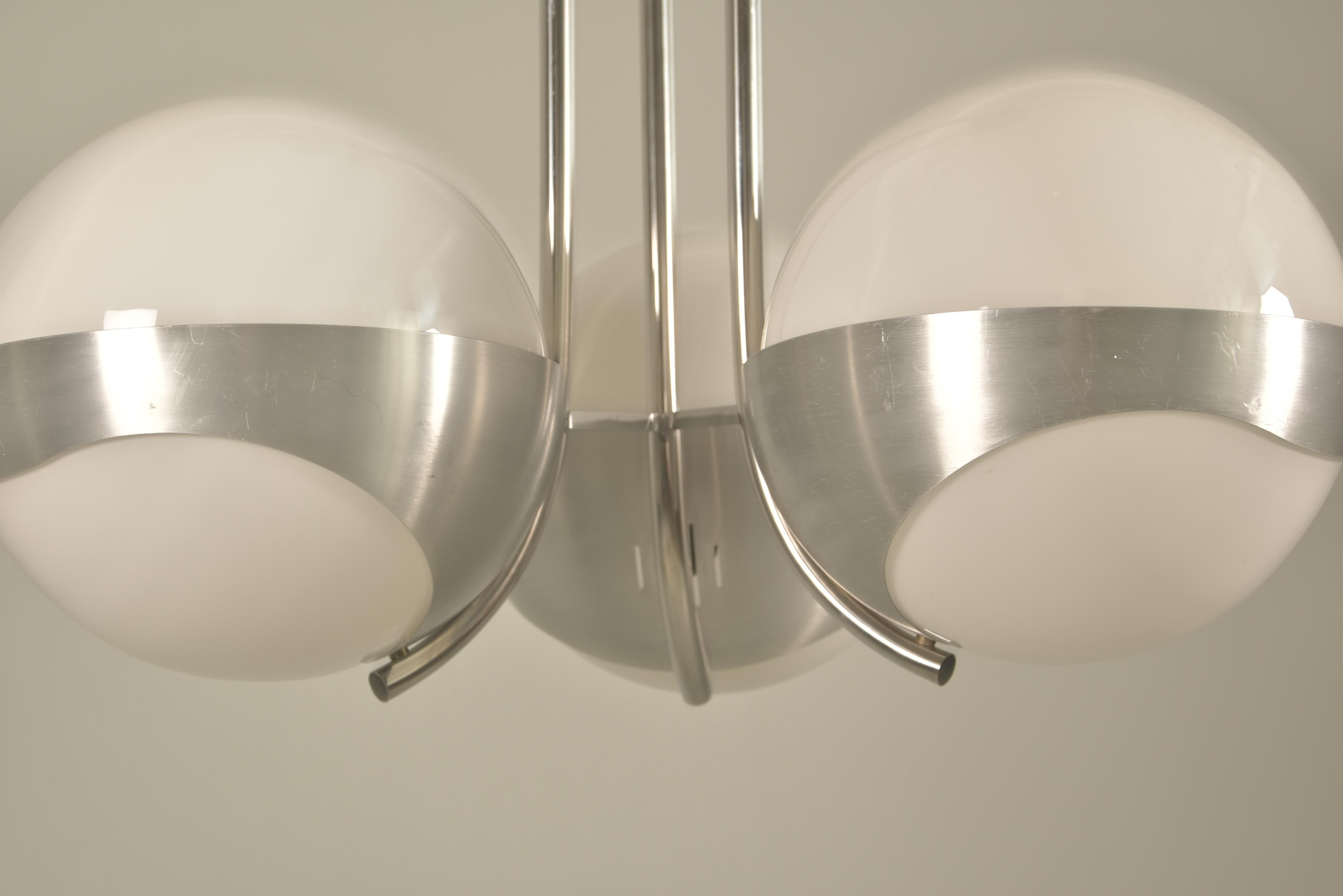 Lamperti Italian 1970s Chandelier In Good Condition For Sale In Rovereta, Repubblica di San Marino