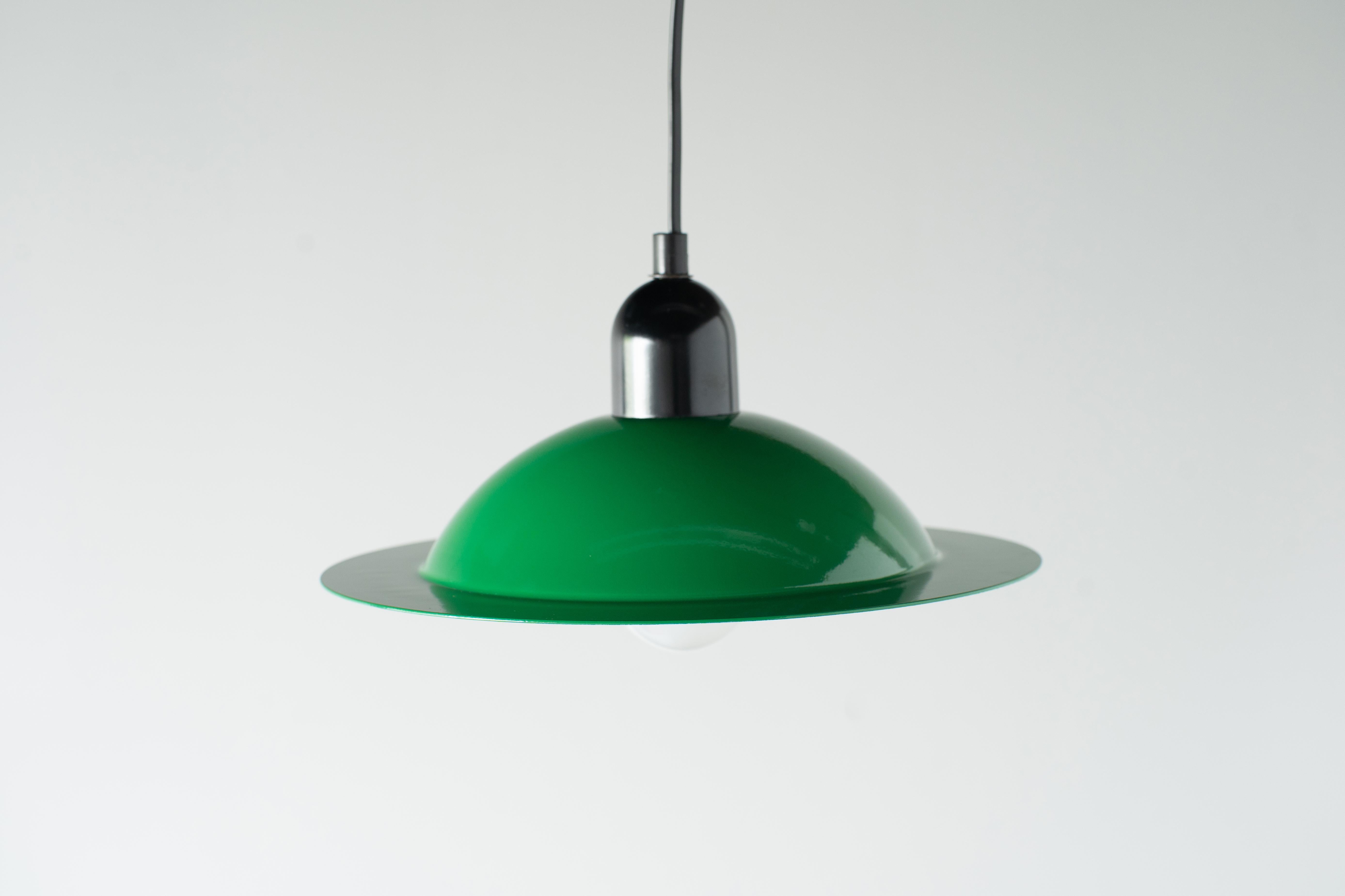 Mid-Century Modern Lampiatta Pendant Lamp Green Stilnovo De Pas D'urbino Lomazzi For Sale