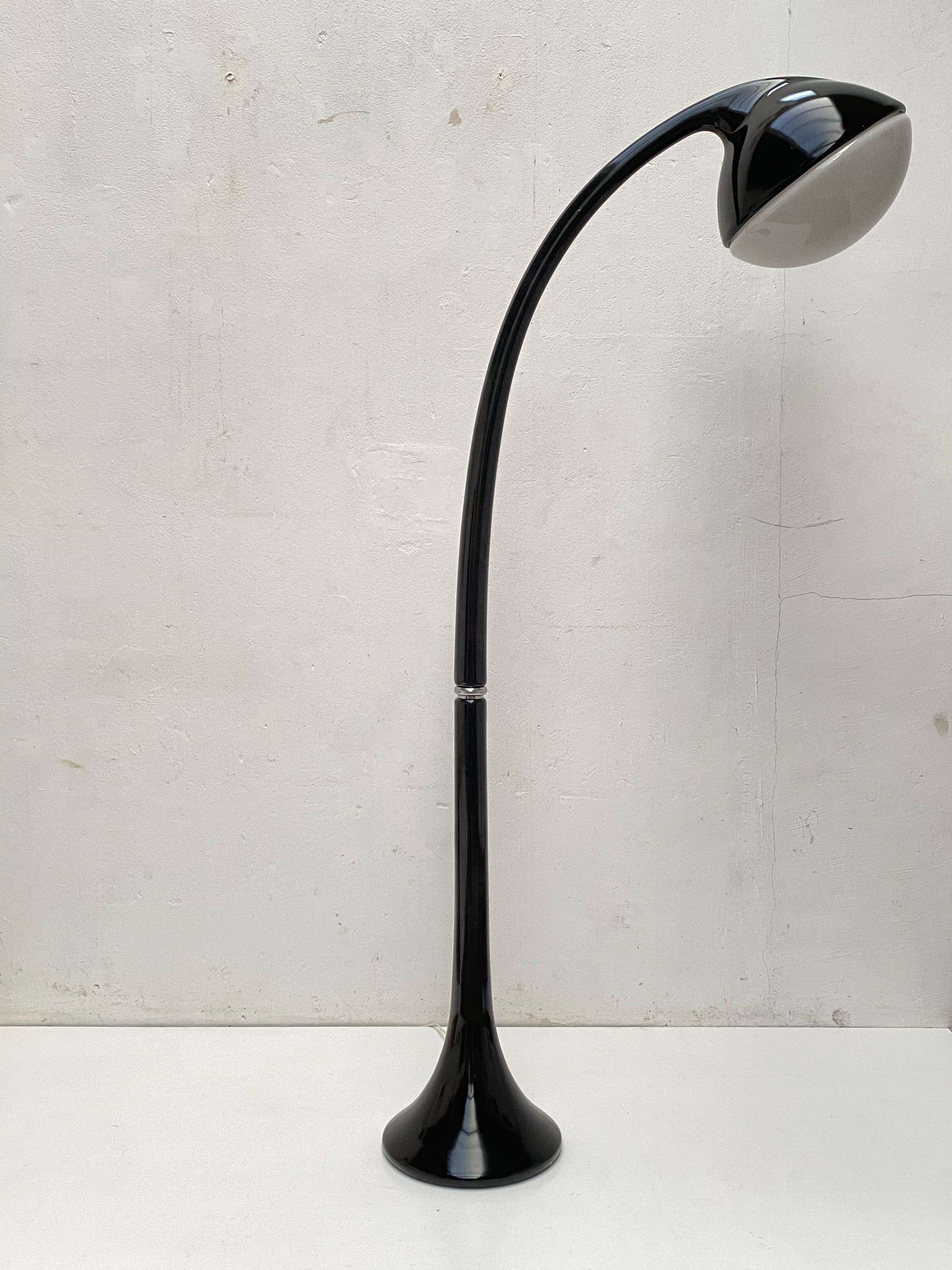 'Lampione' Floor Lamp by Fabio Lenci for DH Guzzini, Italy, 1968, Original Label 1