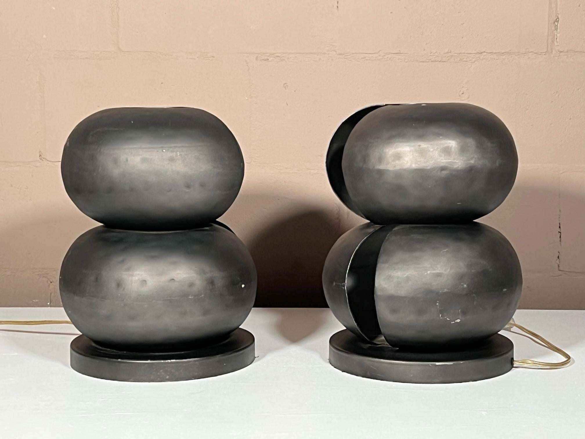 Funky and practical lamps from the W Hotel (Ft.Lauderdale). Could be used indoors or outdoors. Made of steel and heavy weighted bases. Twenty (20) available.