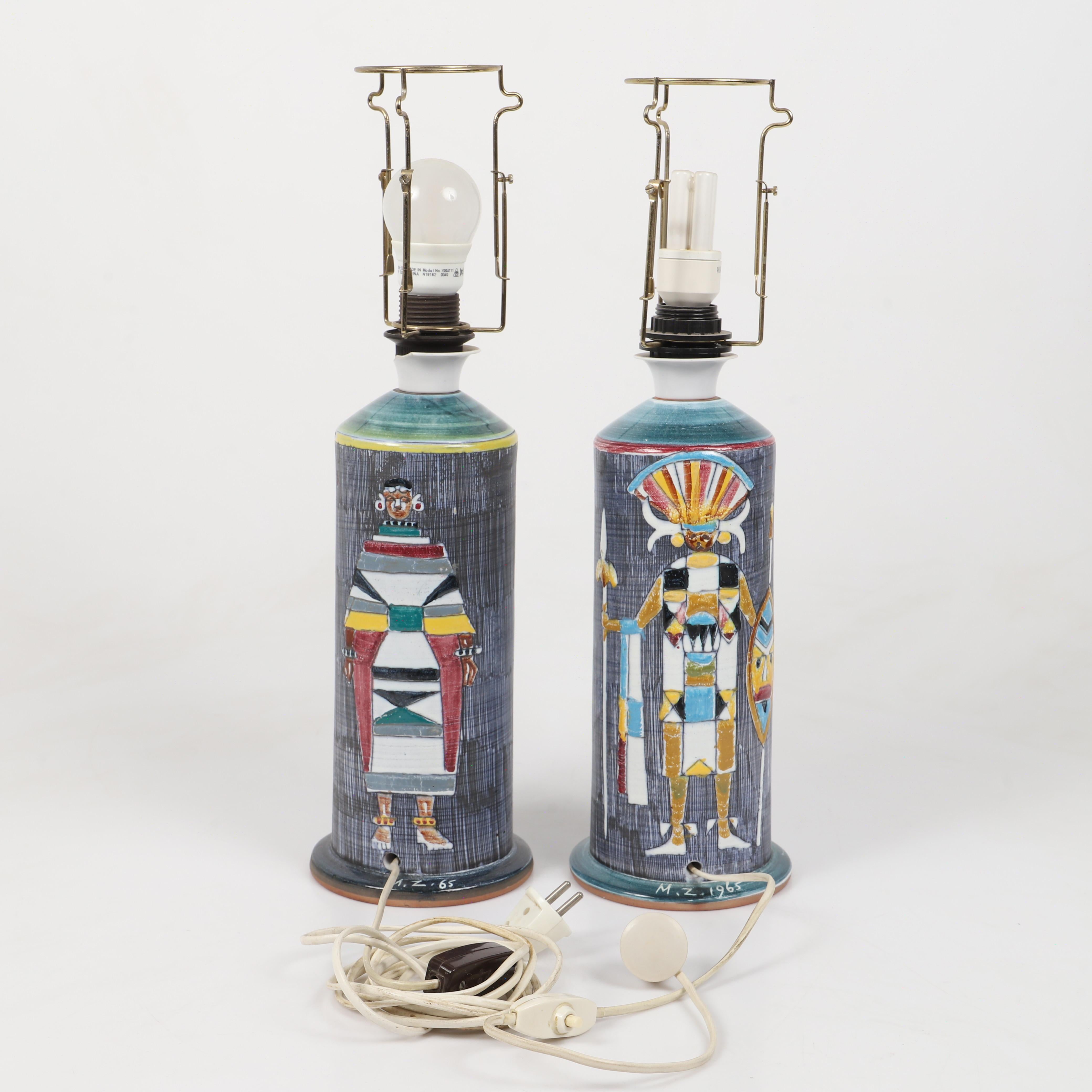 Mid-Century Modern Lampes uniques de Marian Zawadski Tilgmans Suède 1965 signé en vente