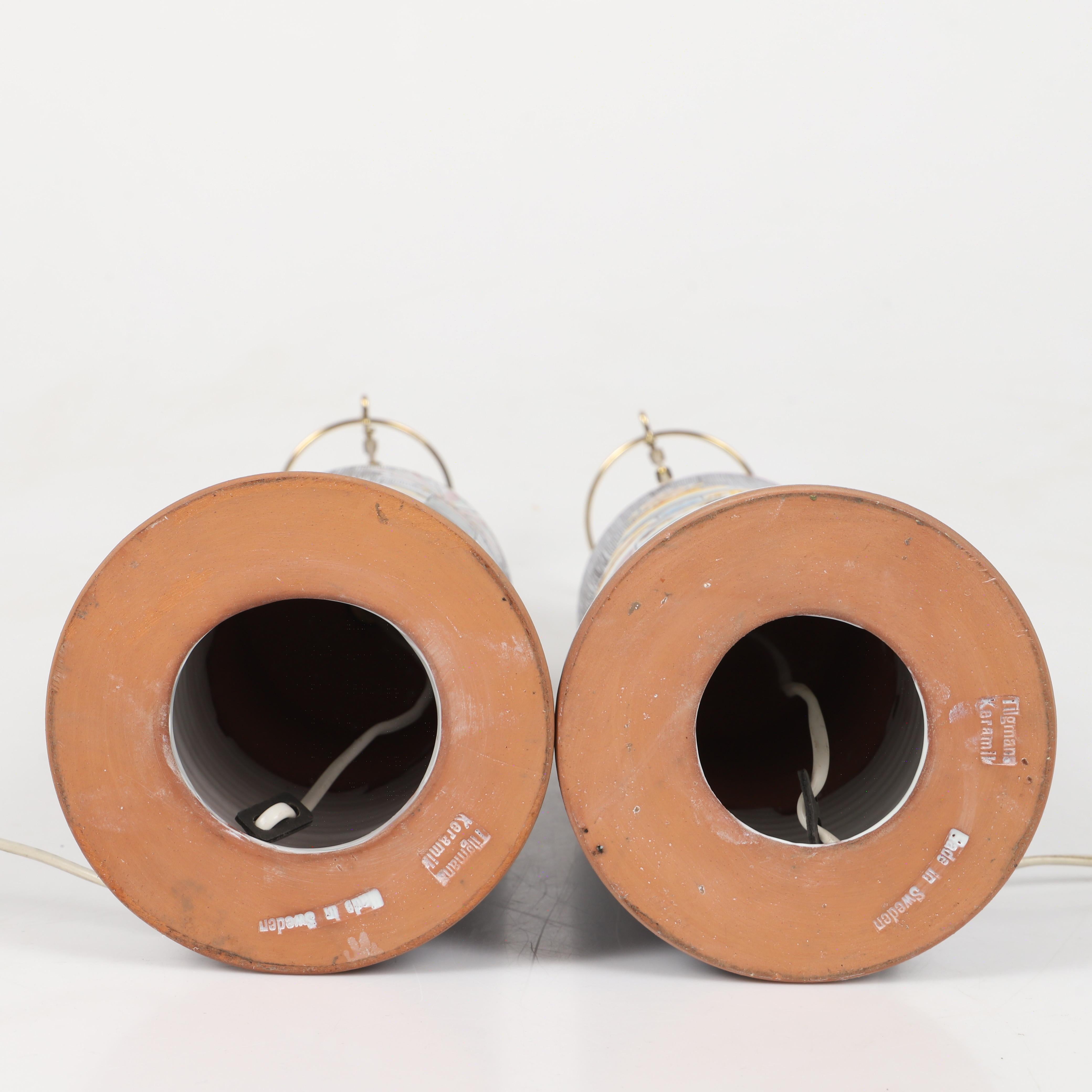 20ième siècle Lampes uniques de Marian Zawadski Tilgmans Suède 1965 signé en vente