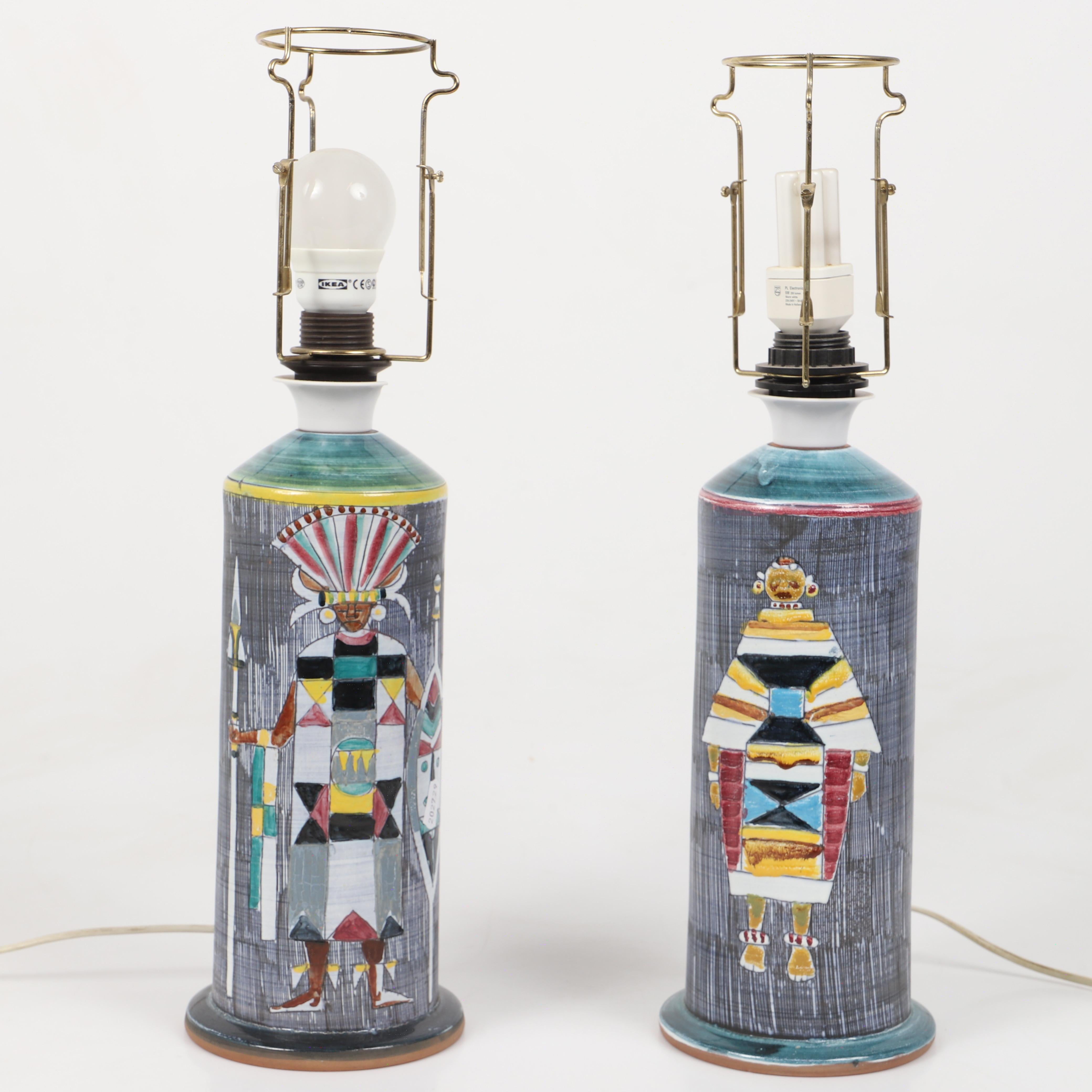 Céramique Lampes uniques de Marian Zawadski Tilgmans Suède 1965 signé en vente
