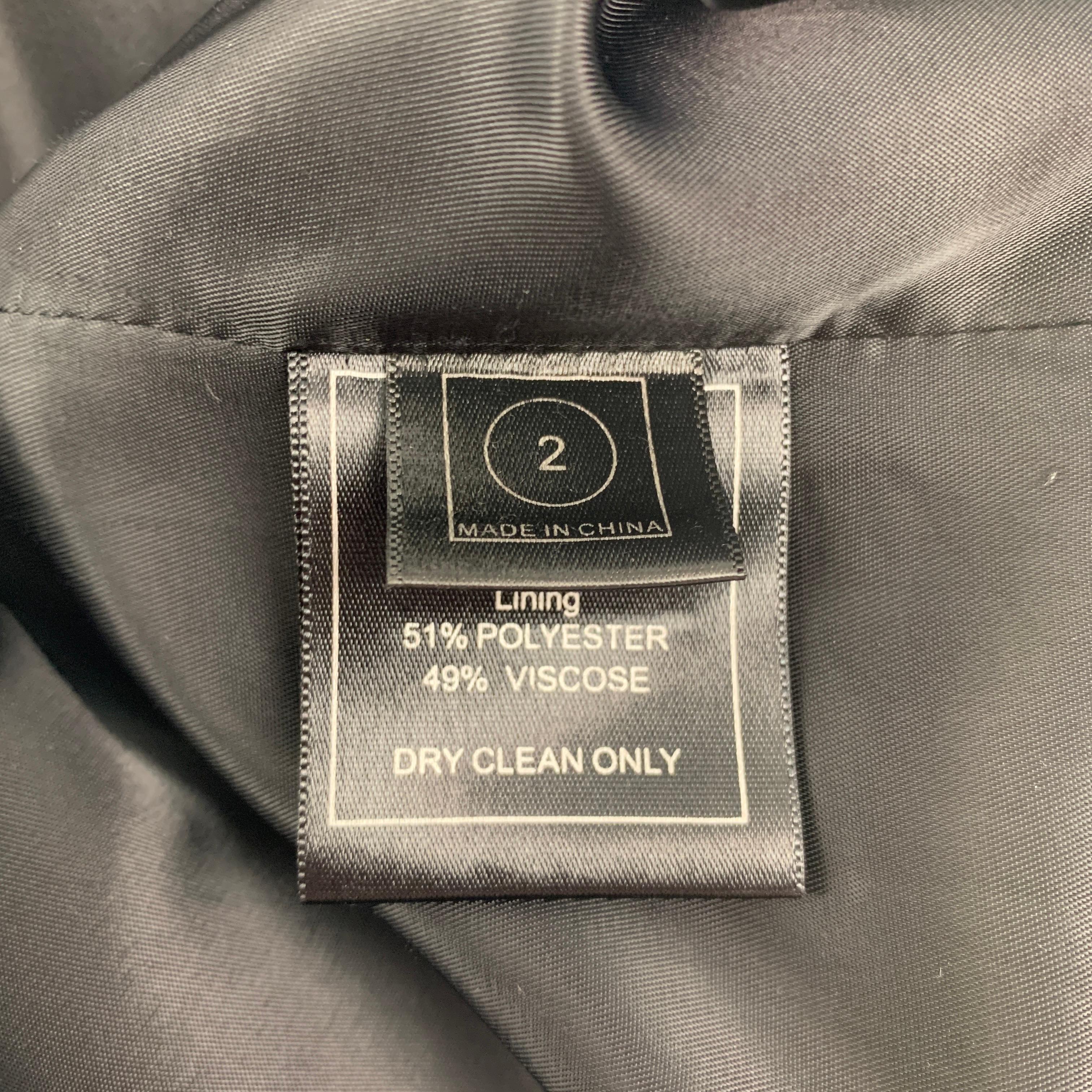 Women's LAN JAENICKE Size 2 Black Cashmere Hidden Button Coat