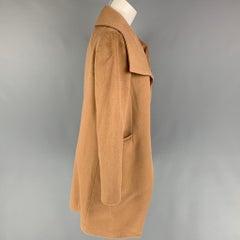 LAN JAENICKE Size S Camel Cashmere Hidden Snaps Coat