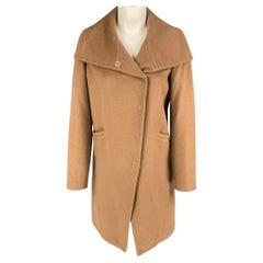 LAN JAENICKE Size S Camel Cashmere Hidden Snaps Coat