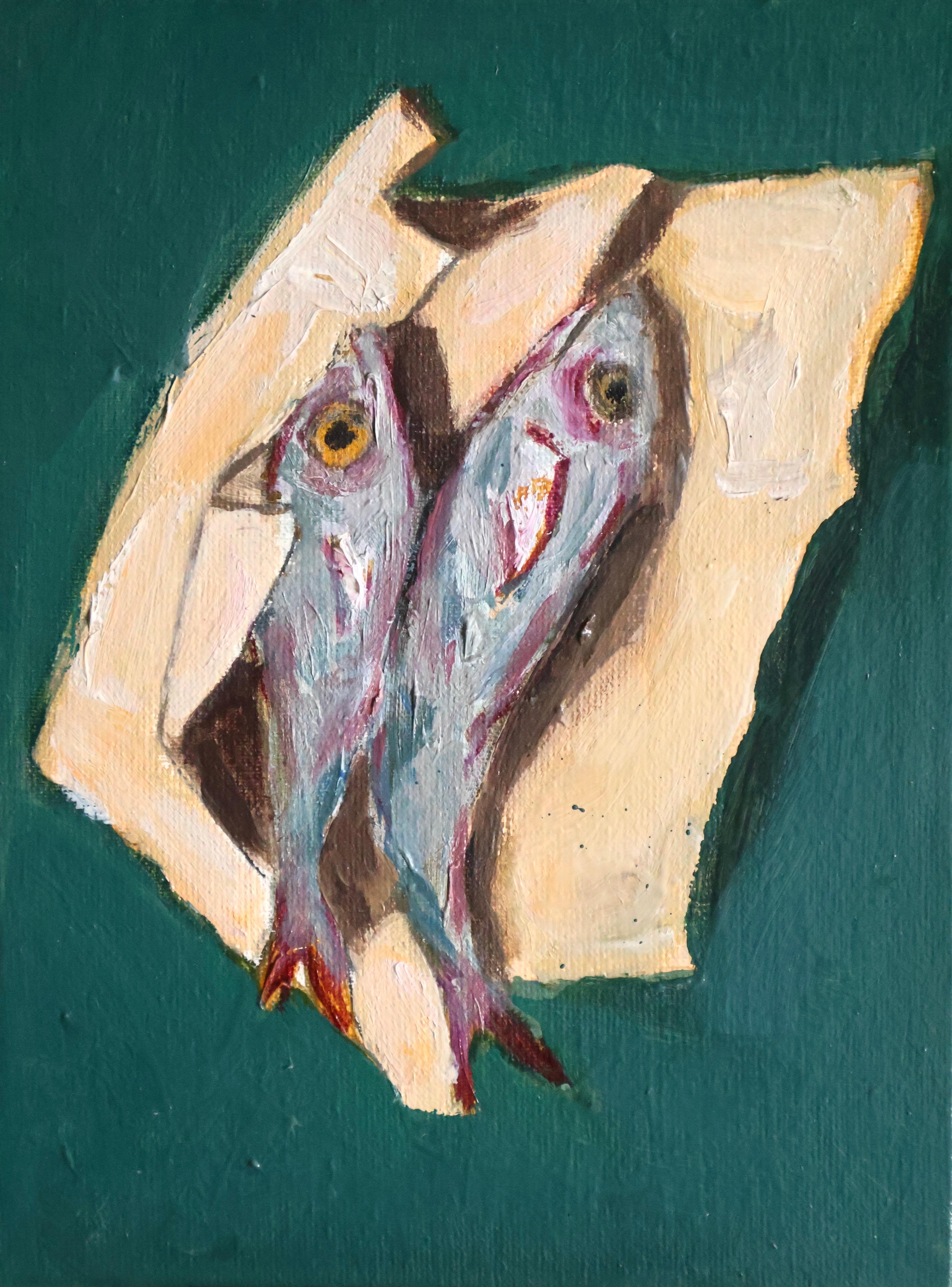 Zeitgenössische georgische Kunst von Lana Abesadze - Fish&Chips