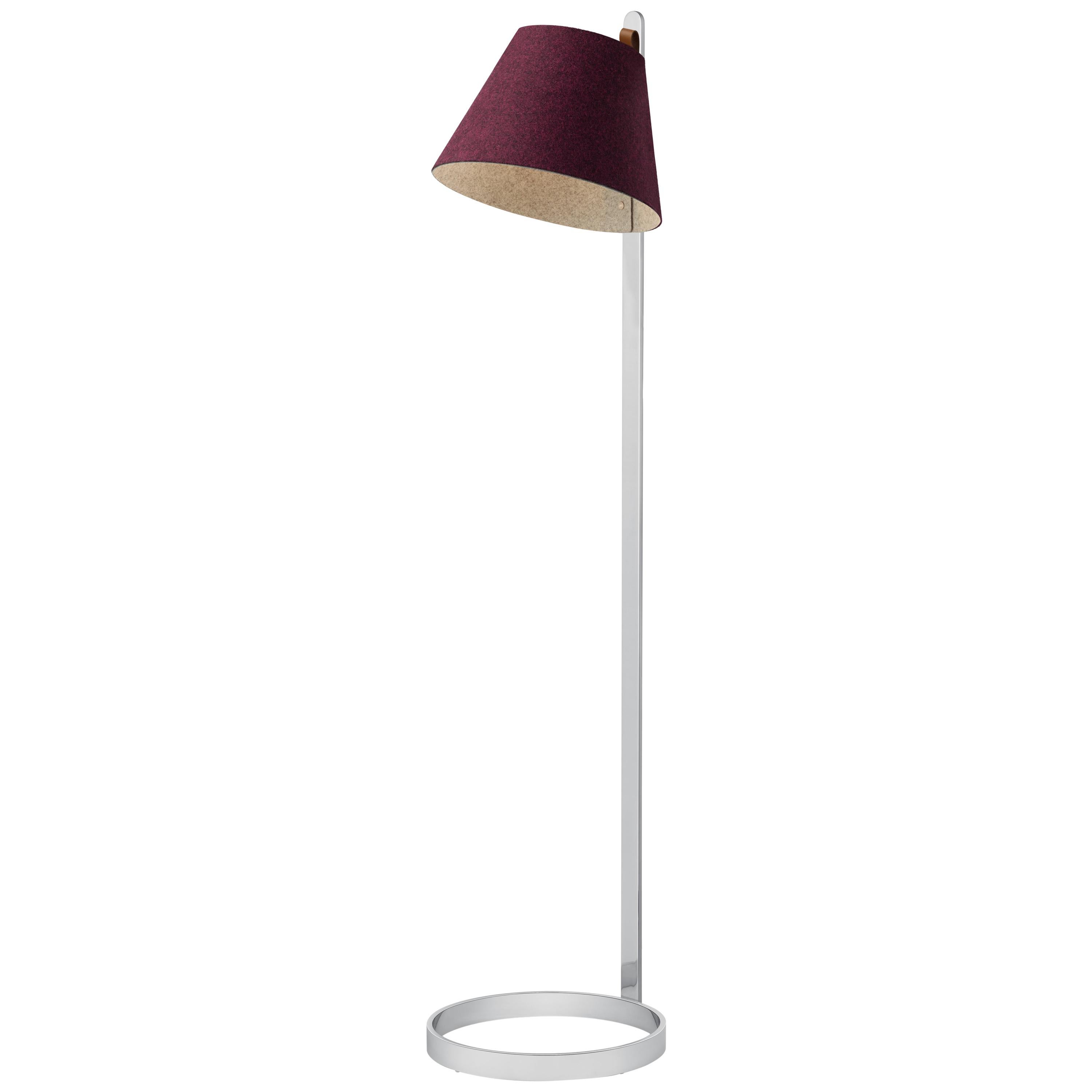 Lana Floor Lamp in Stone and Grey with White Base by Pablo Designs For