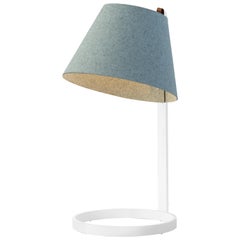 Lana Large Table Lamp in Arctic Blue and Grey with White Base by Pablo Designs