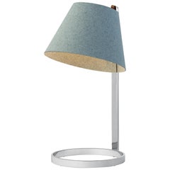 Lana Large Table Lamp in Arctic Blue & Grey with Chrome Base by Pablo Designs