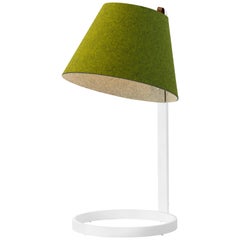 Lana Large Table Lamp in Moss and Grey with White Base by Pablo Designs