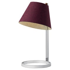 Lana Large Table Lamp in Plum and Grey with Chrome Base by Pablo Designs