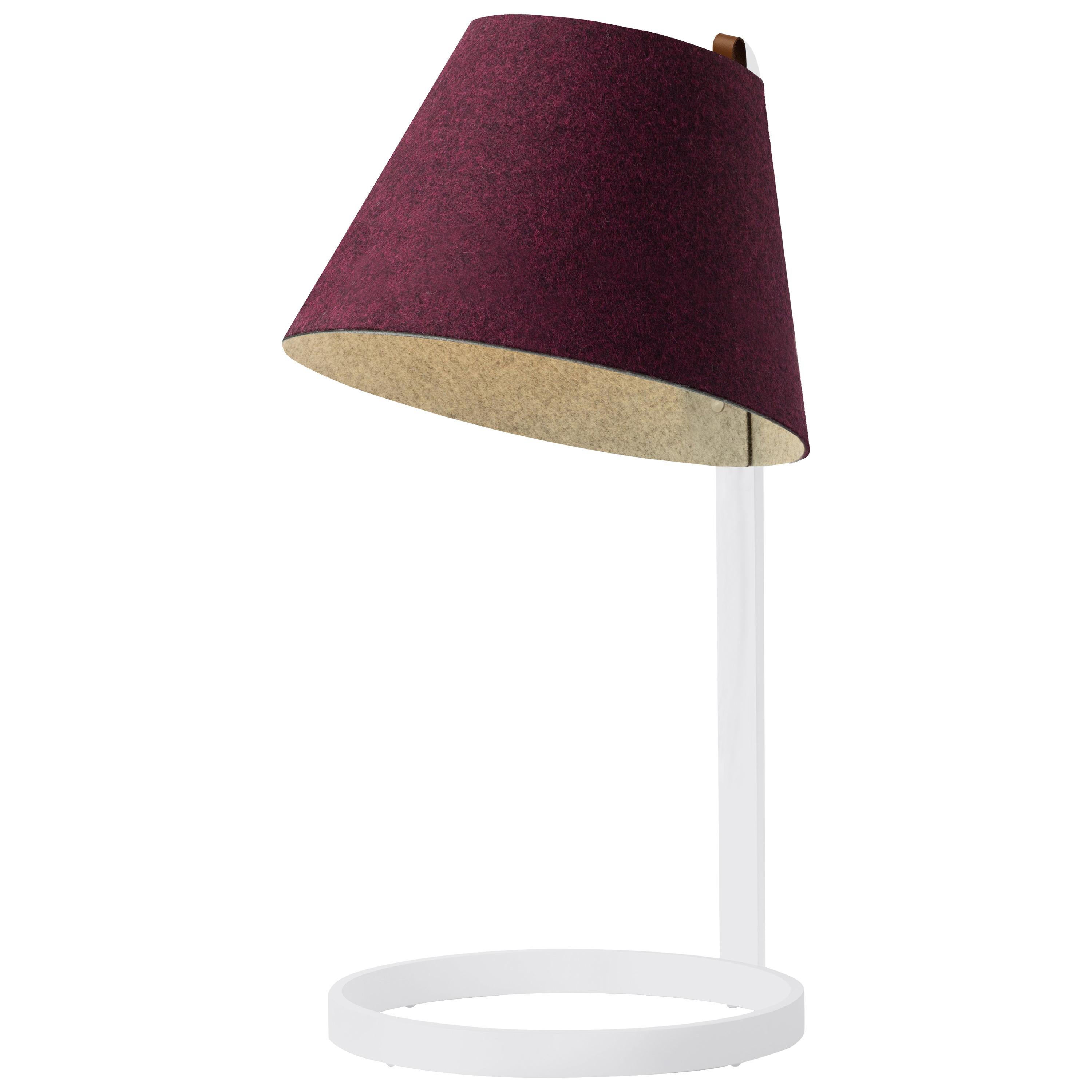 Lana Large Table Lamp in Plum & Grey with White Base by Pablo Designs